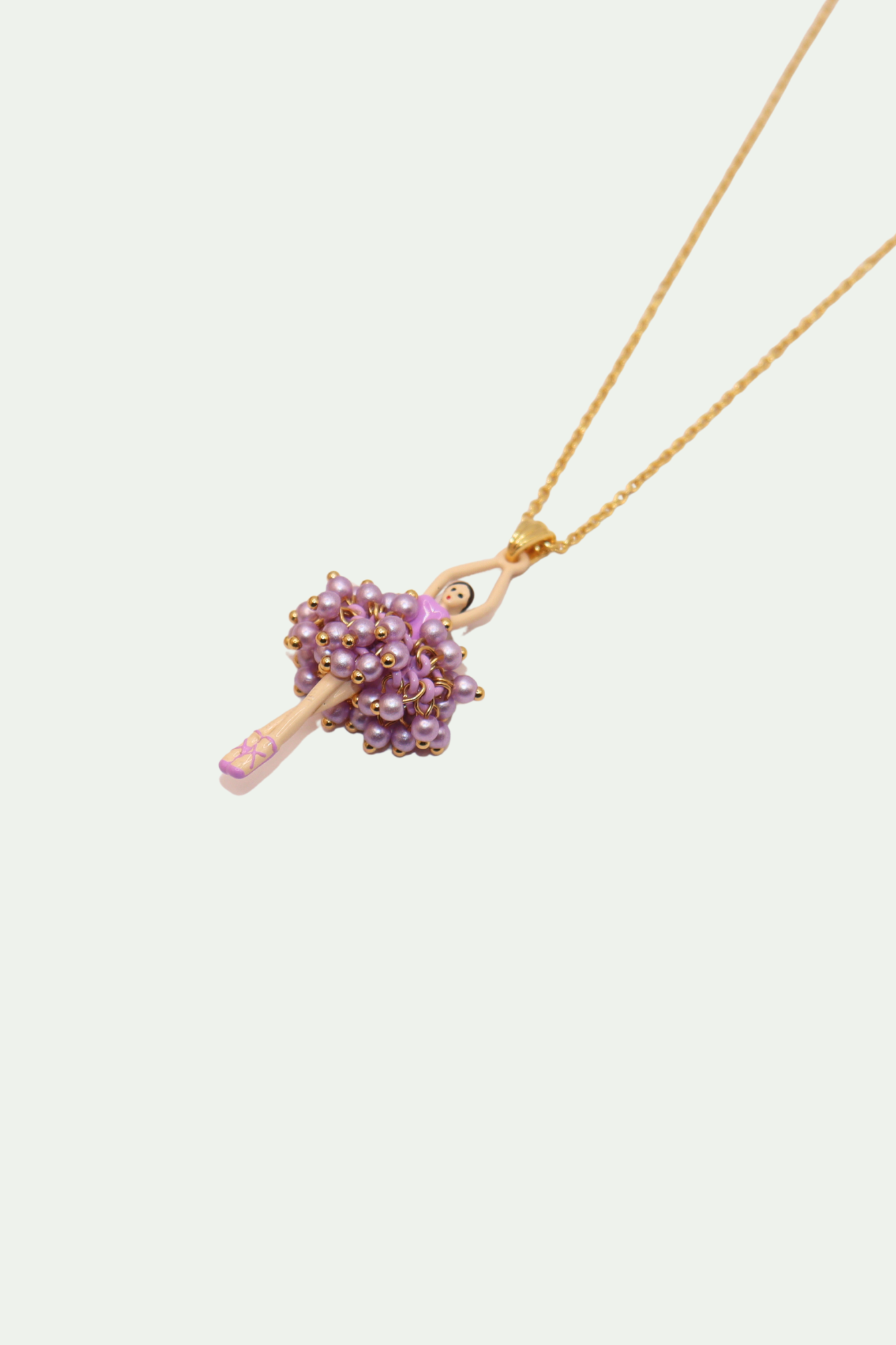 Ballerina With Wisteria Tutu Pendant Necklace | AXDD359