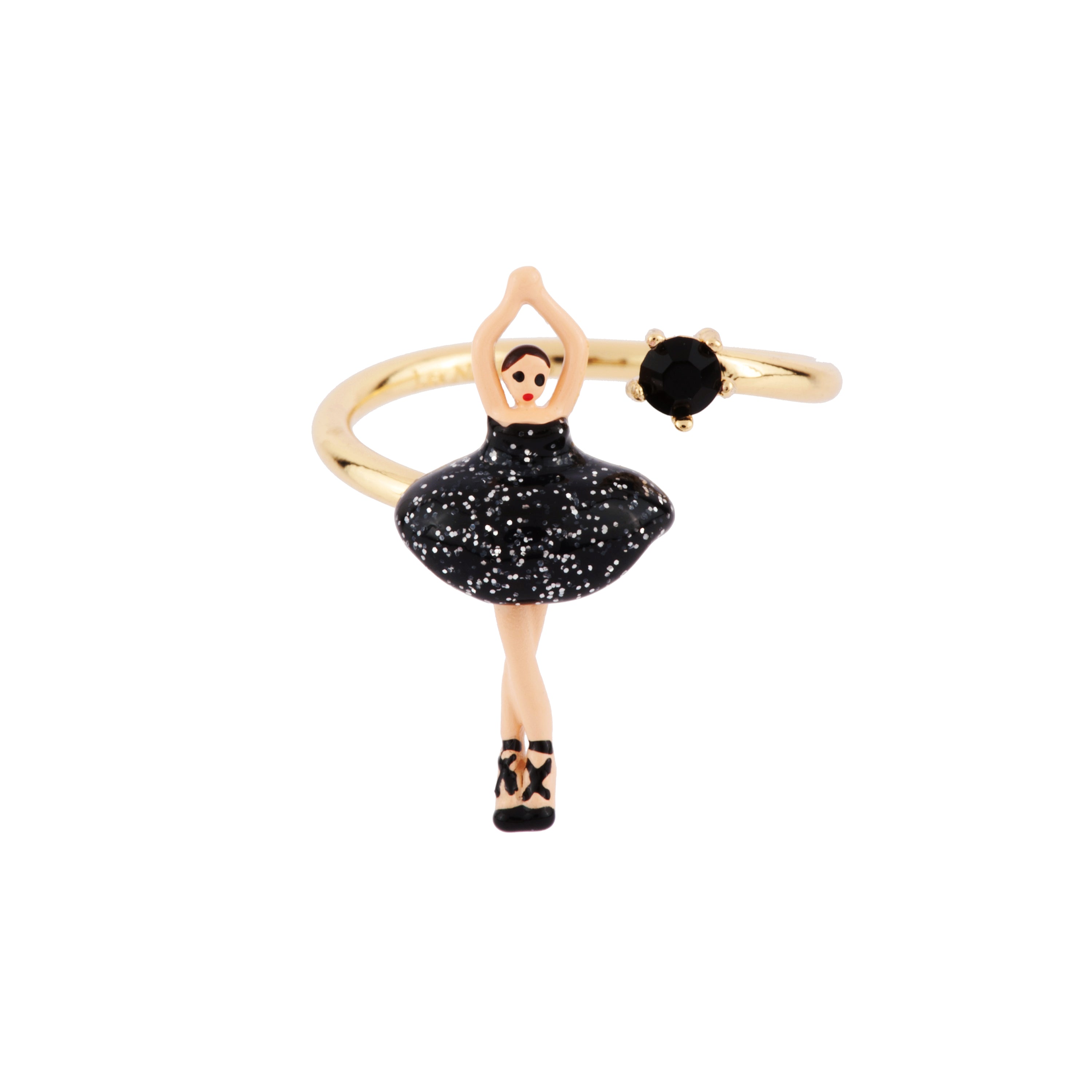 Mini Pas de Deux Mini Ballerina Black Rings | AFMDD6015