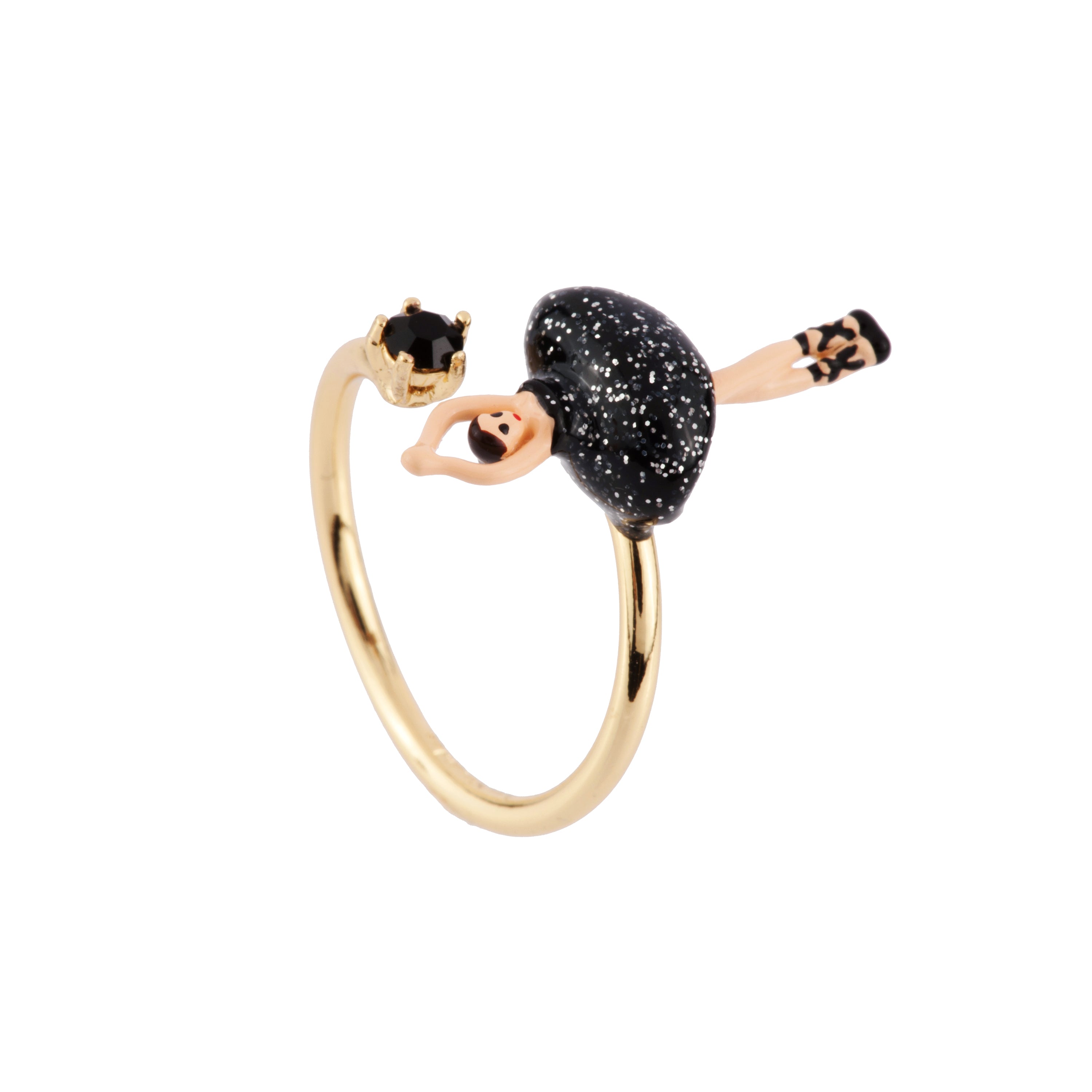 Mini Pas de Deux Mini Ballerina Black Rings | AFMDD6015