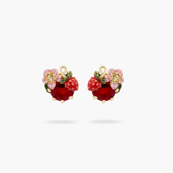 Wild Strawberry And Red Stone Earrings | ATBG1041