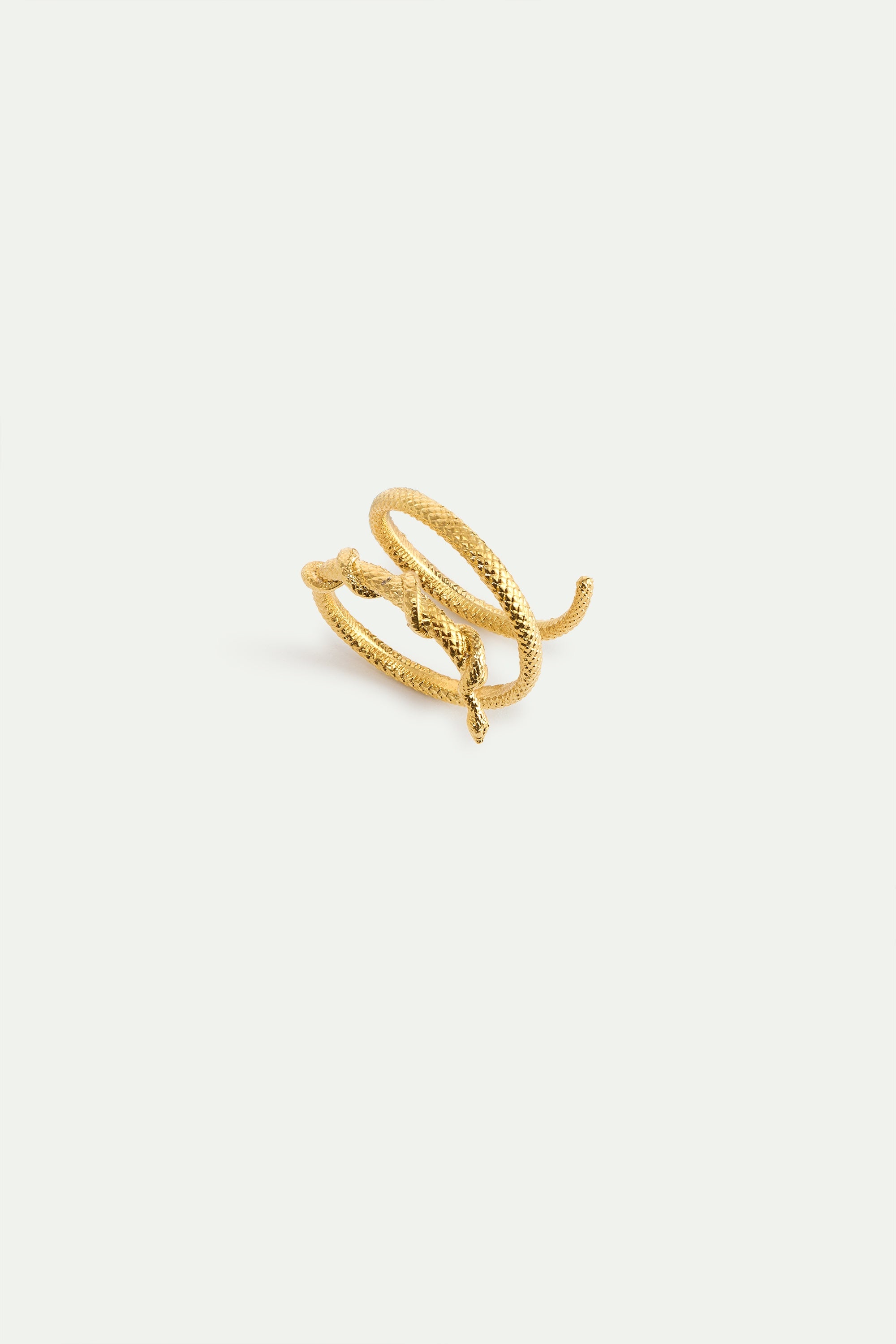 Gold Snake-Shaped Adjustable Spiral Ring | AYVA6021