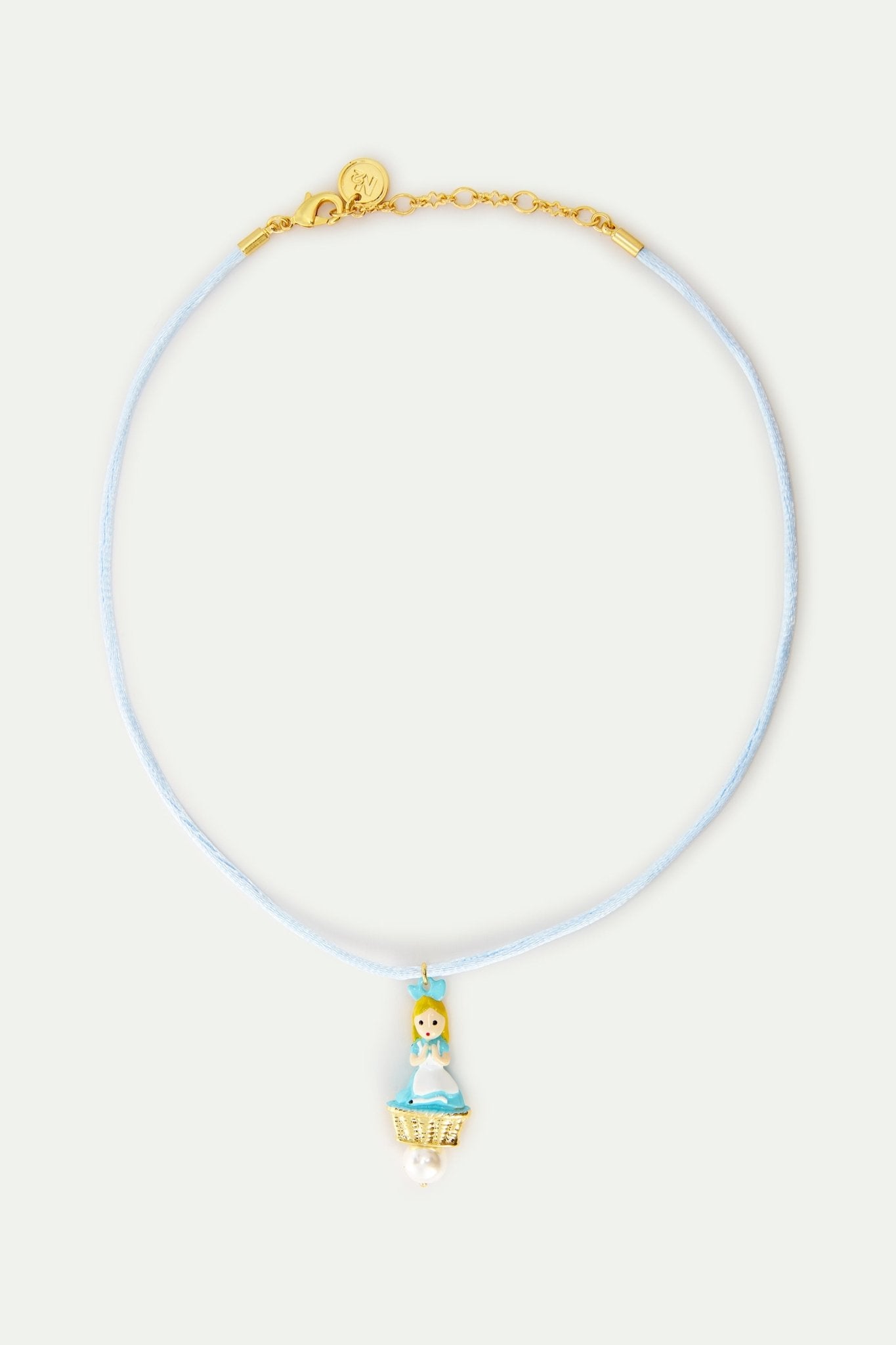 Alice And Imitation Pearl Blue Pendant Necklace | AYCN3071 - Les Nereides