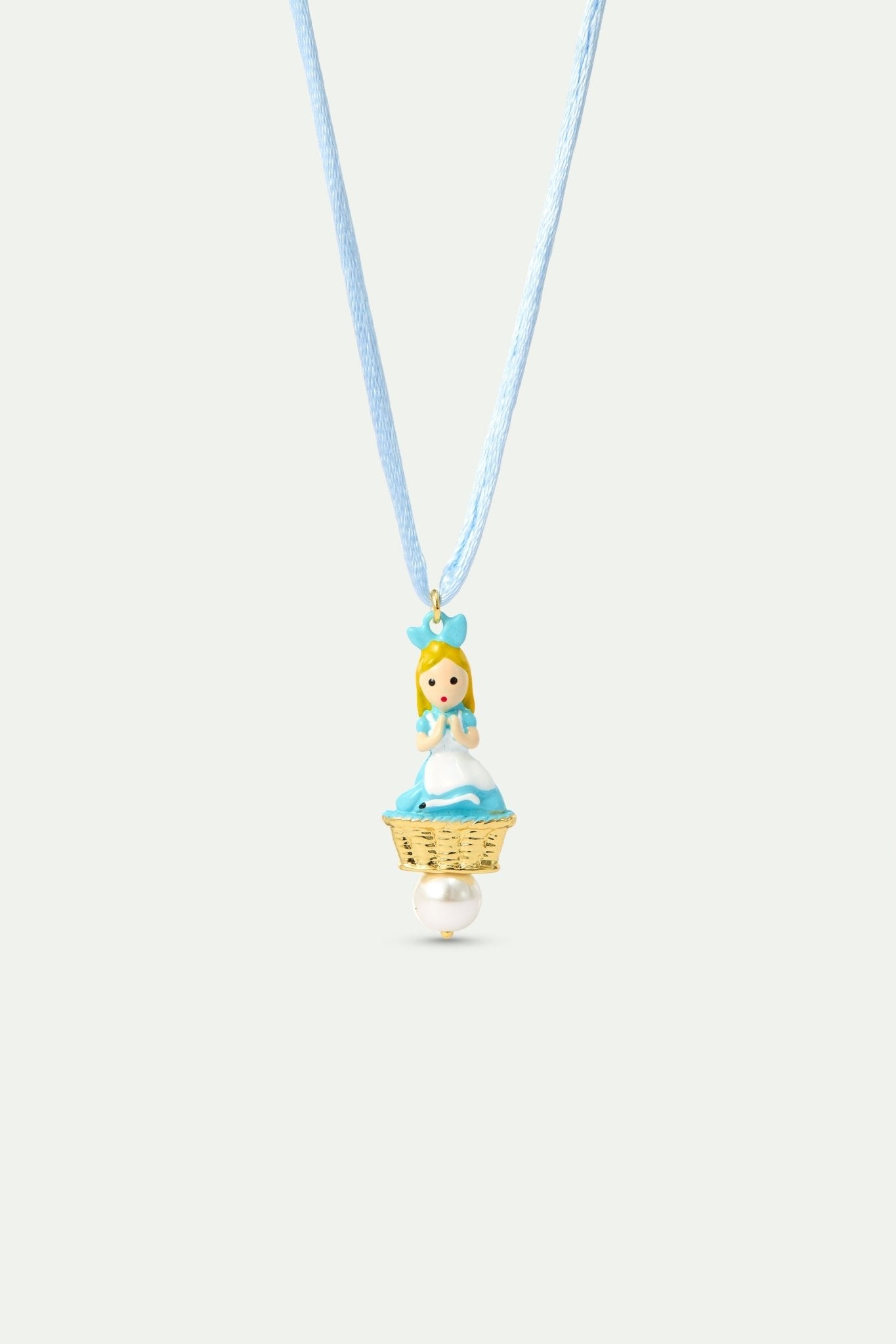 Alice And Imitation Pearl Blue Pendant Necklace | AYCN3071 - Les Nereides
