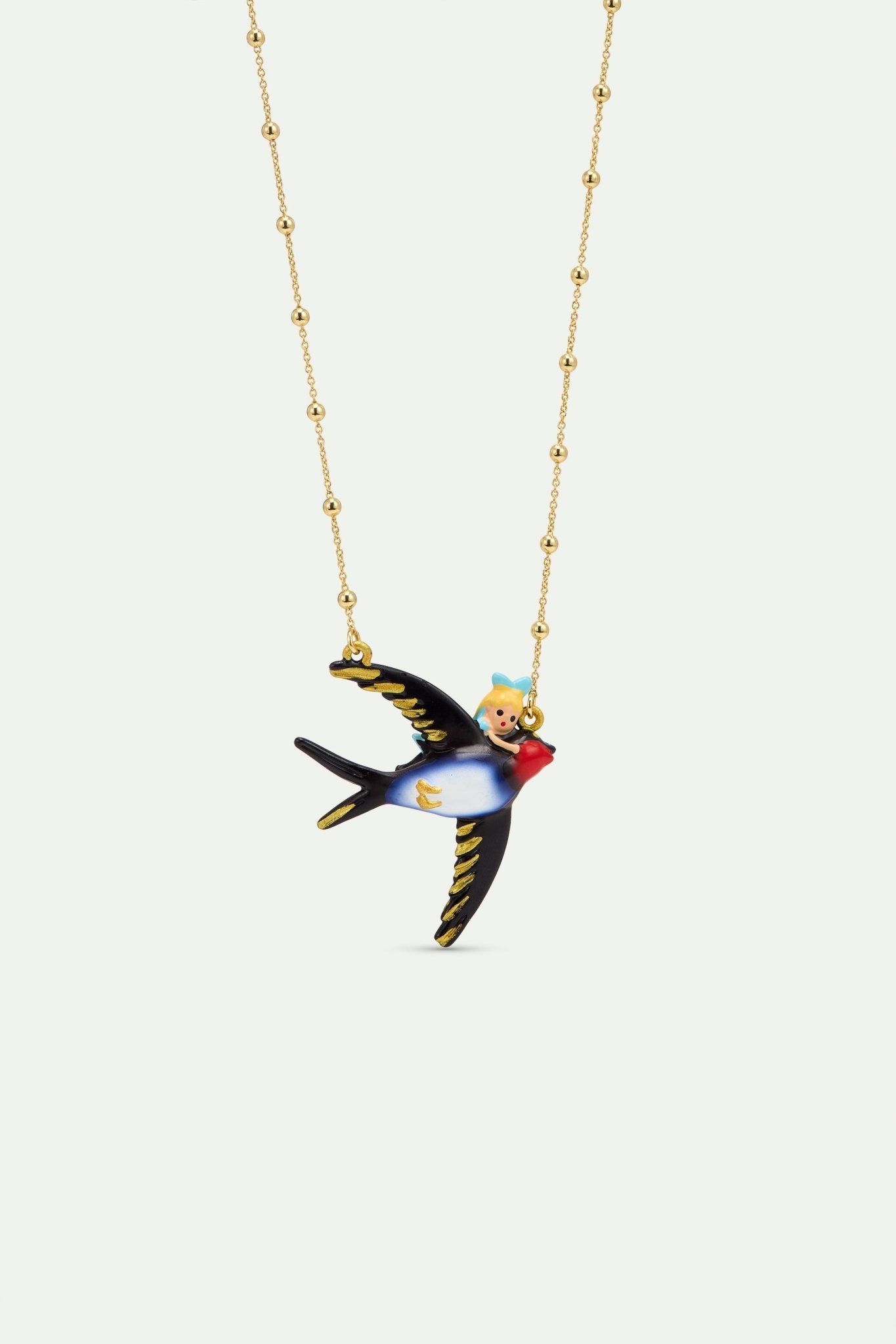 Alice And Swallow Blue Necklace | AYCN3051 - Les Nereides