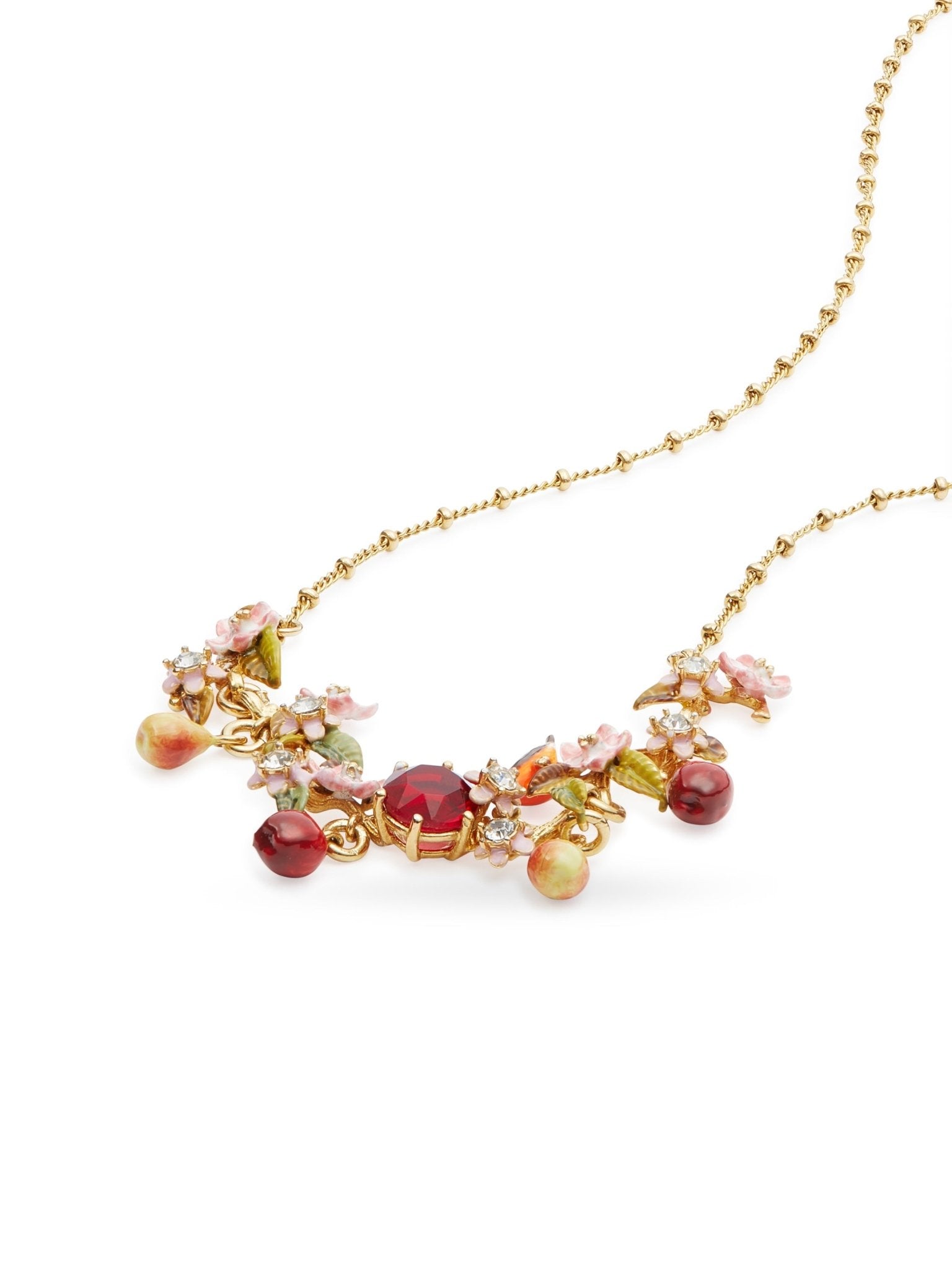 Apple, Robin And Apple Blossom Statement Necklace | AUDC3011 - Les Nereides