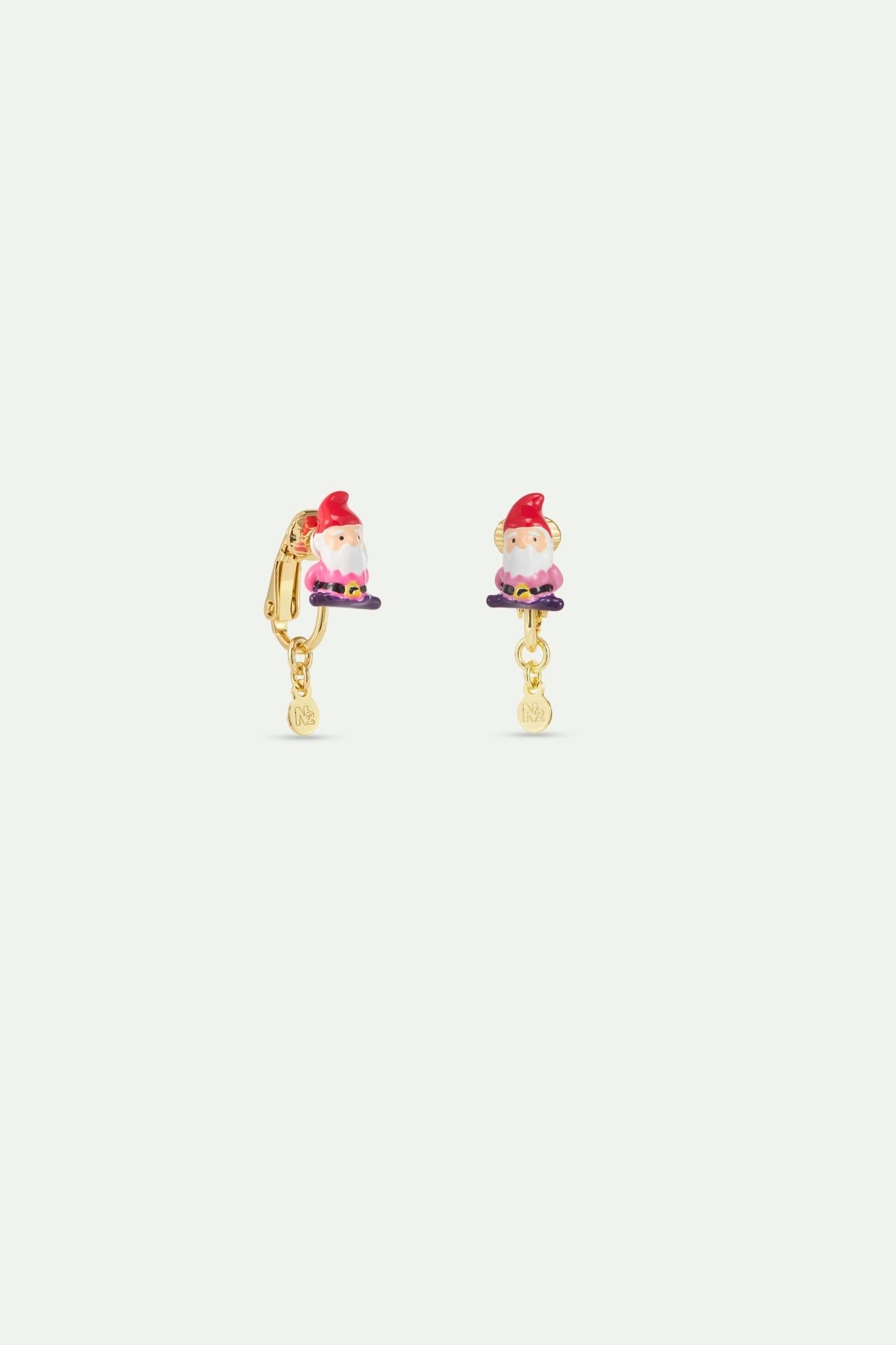 Asymmetrical Pink And Purple Dwarf Earrings | AYCN1061 - Les Nereides