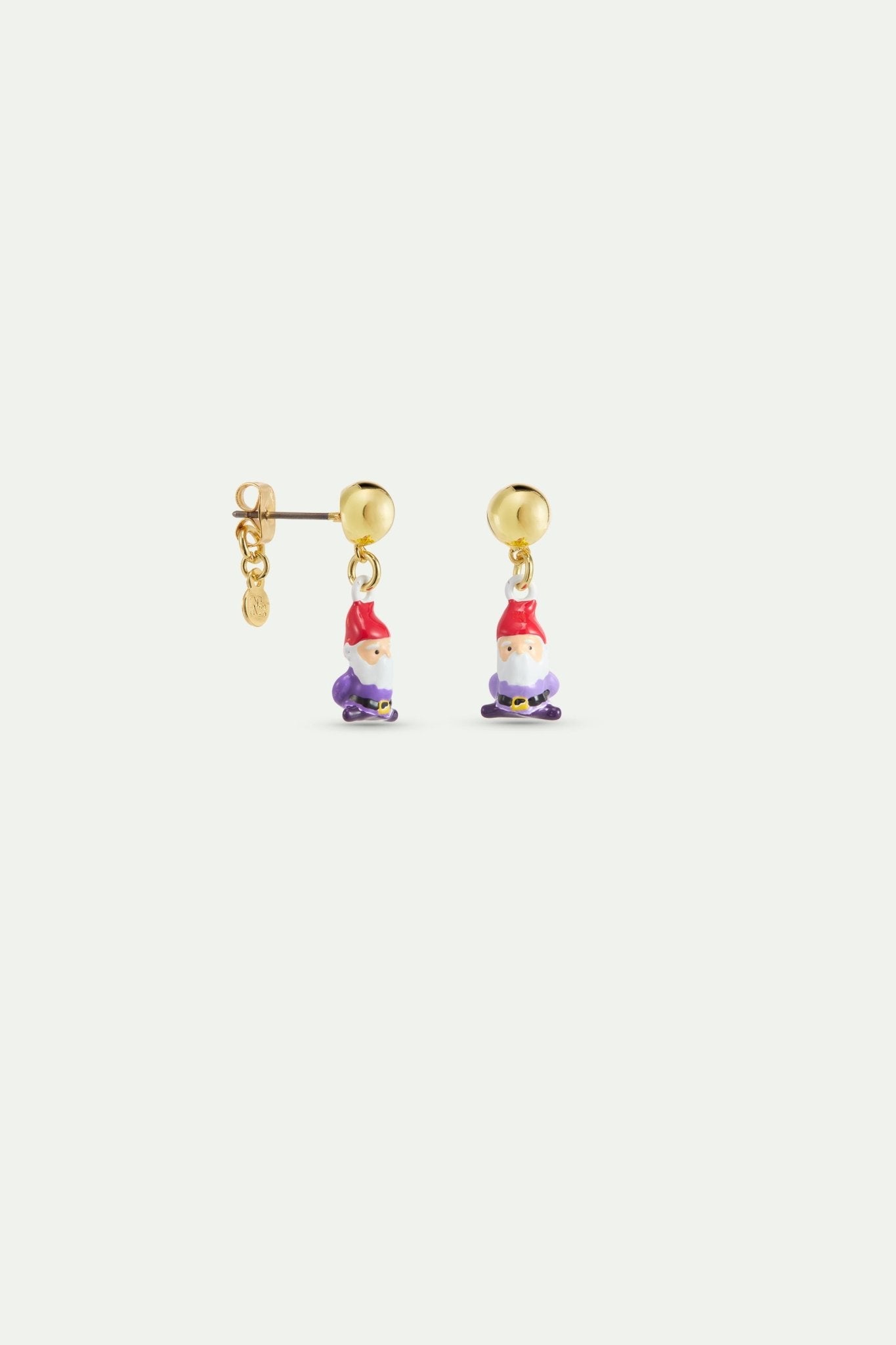 Asymmetrical Pink And Purple Dwarf Earrings | AYCN1071 - Les Nereides