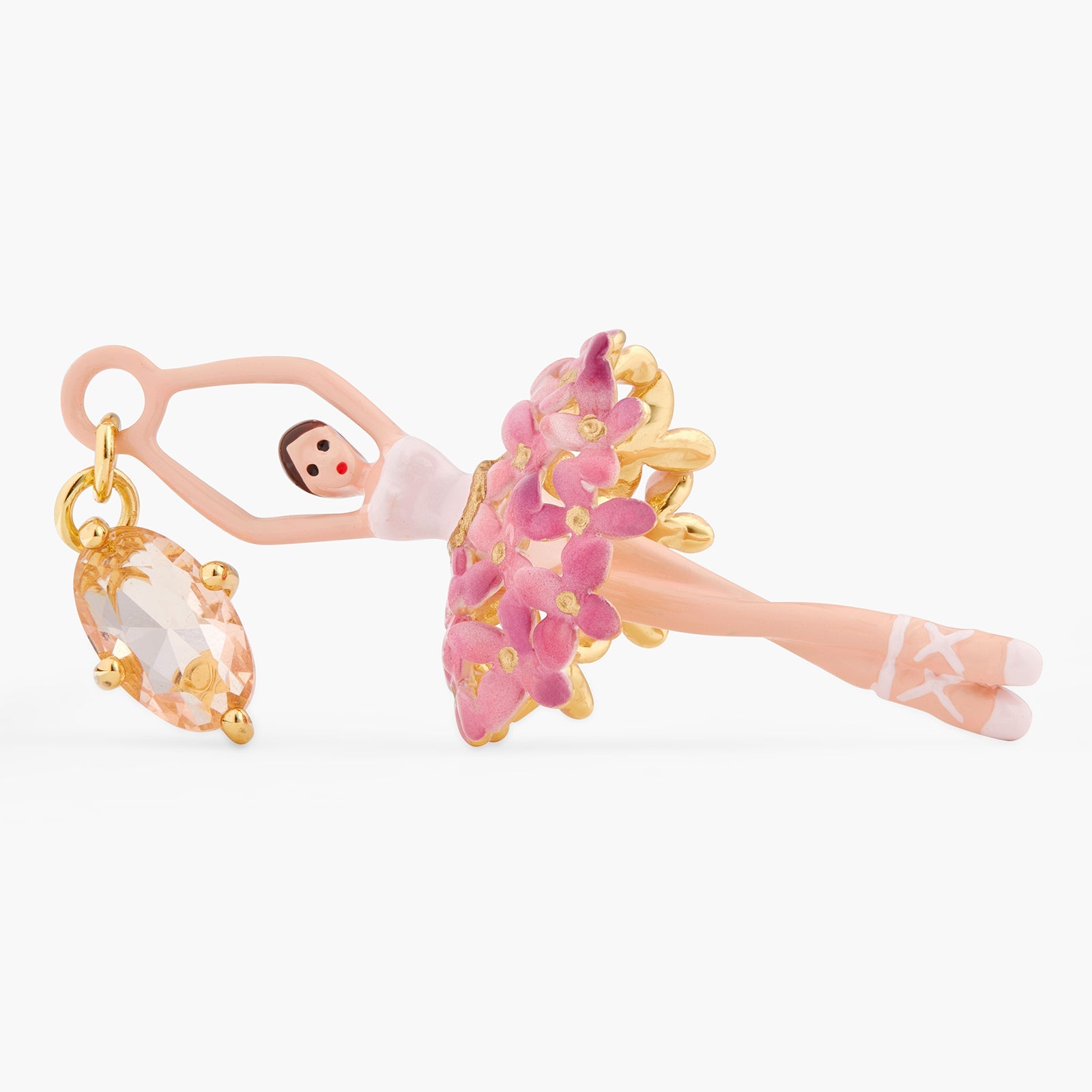 Ballerina, Stone And Enamelled Flower Bouquet Earrings | ATDD1151 - Les Nereides