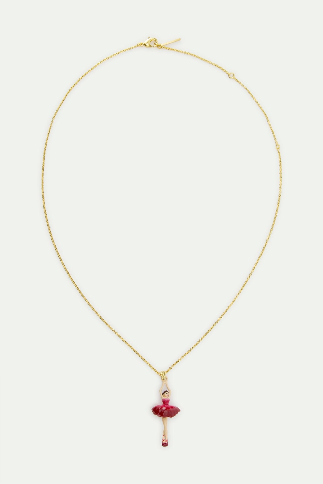 Ballerina with pink gradient tutu pendant necklace | AWDD3591 - Les Nereides