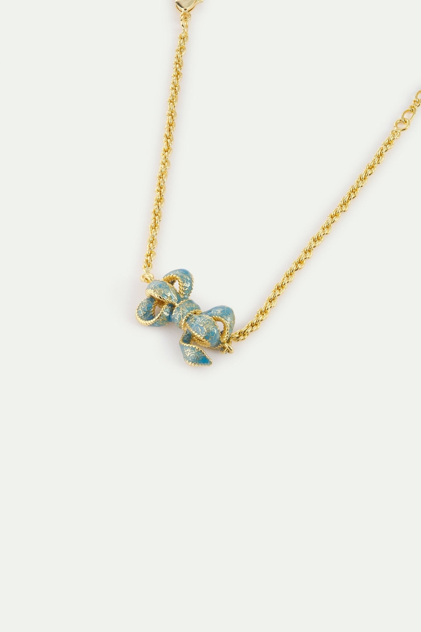 Blue And Gold Ribbon, And Cultured Pearl Bracelet | AYOP2021 - Les Nereides