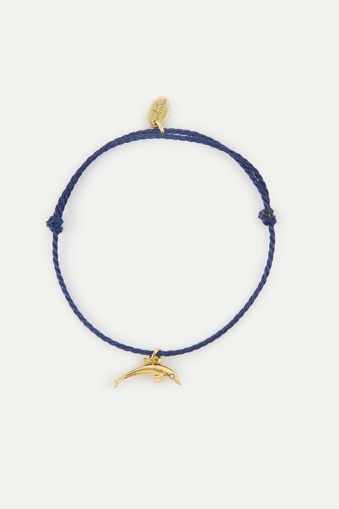 Blue Cord Gold Dolphin Bracelet | AYLA2101 - Les Nereides Paris