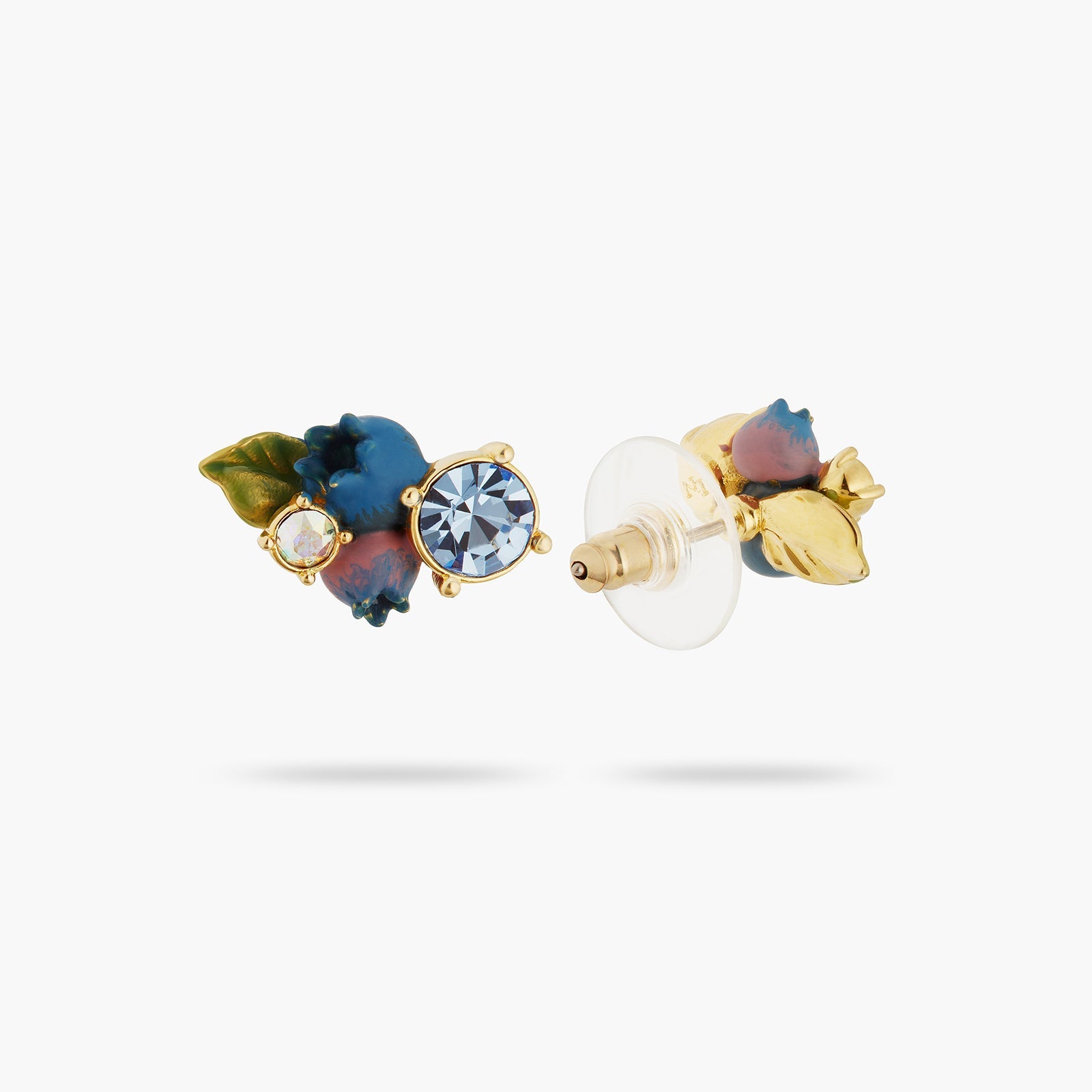 Blueberry And Round Cut Stone Earrings | ATBG1081 - Les Nereides