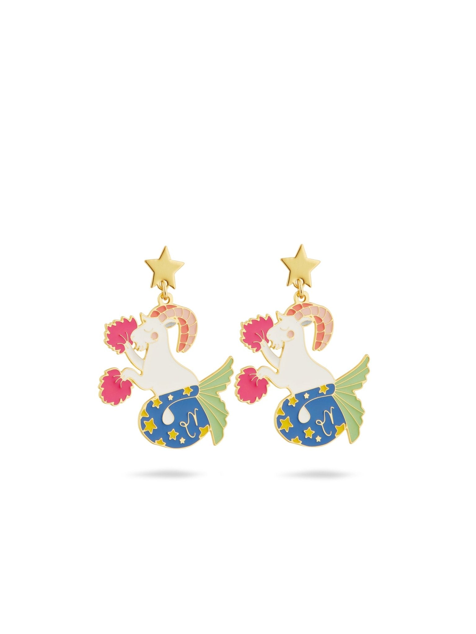 Capricorn Astrological Sign Earrings | AUSA1101 - Les Nereides