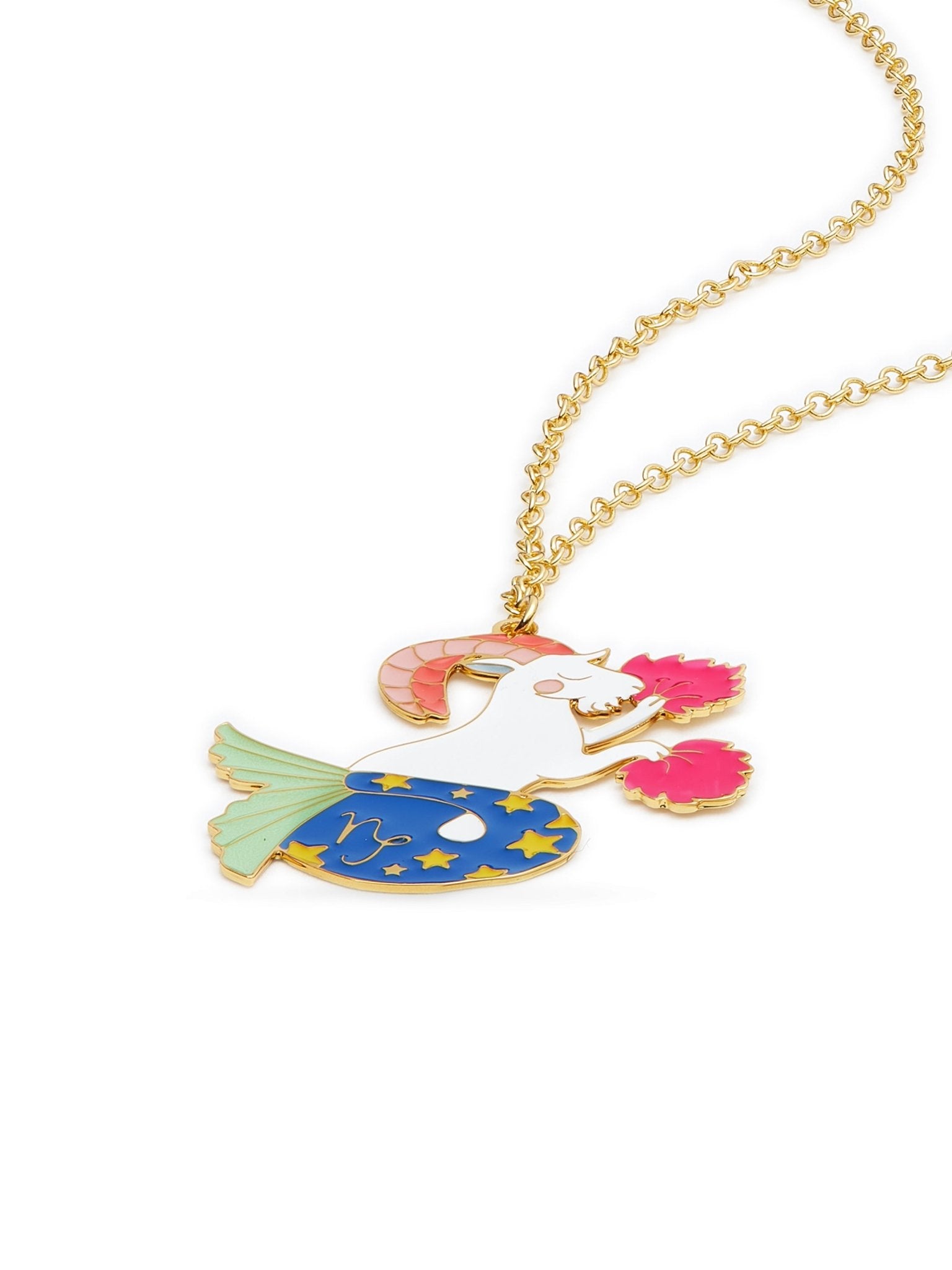 Capricorn Astrological Sign Pendant Necklace | AUSA3101 - Les Nereides