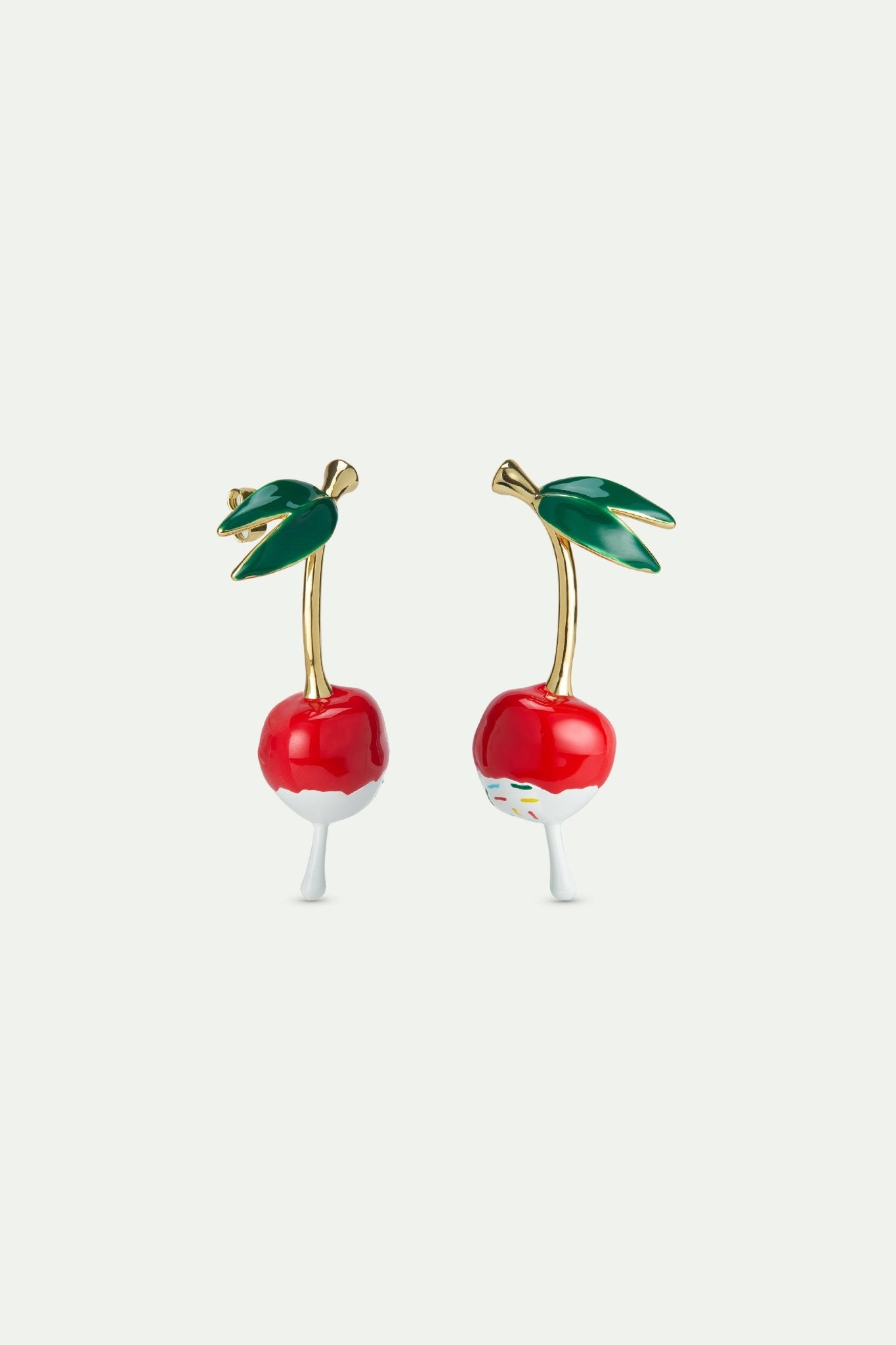 Cherry And Whipped Cream Earrings | AWMC1141 - Les Nereides