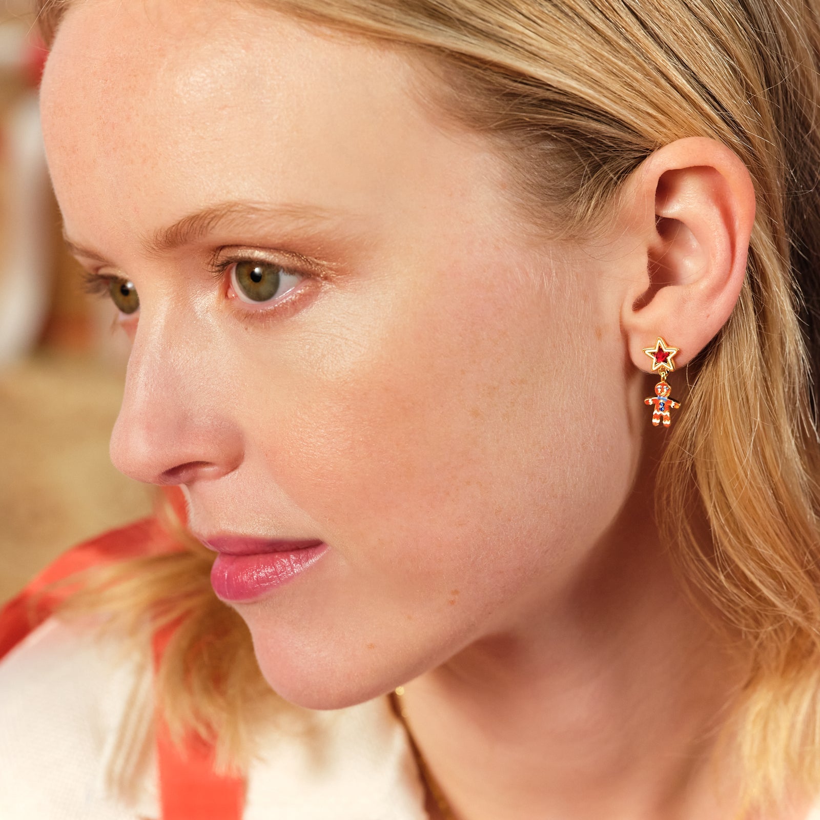 Christmas Biscuit Asymmetrical Earrings | ASPS1061 - Les Nereides