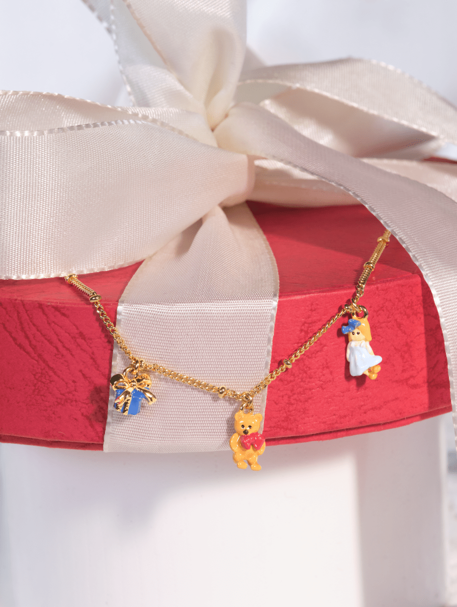 Christmas Gift, Teddy Bear And Doll Charm Bracelet | ASPS2021 - Les Nereides