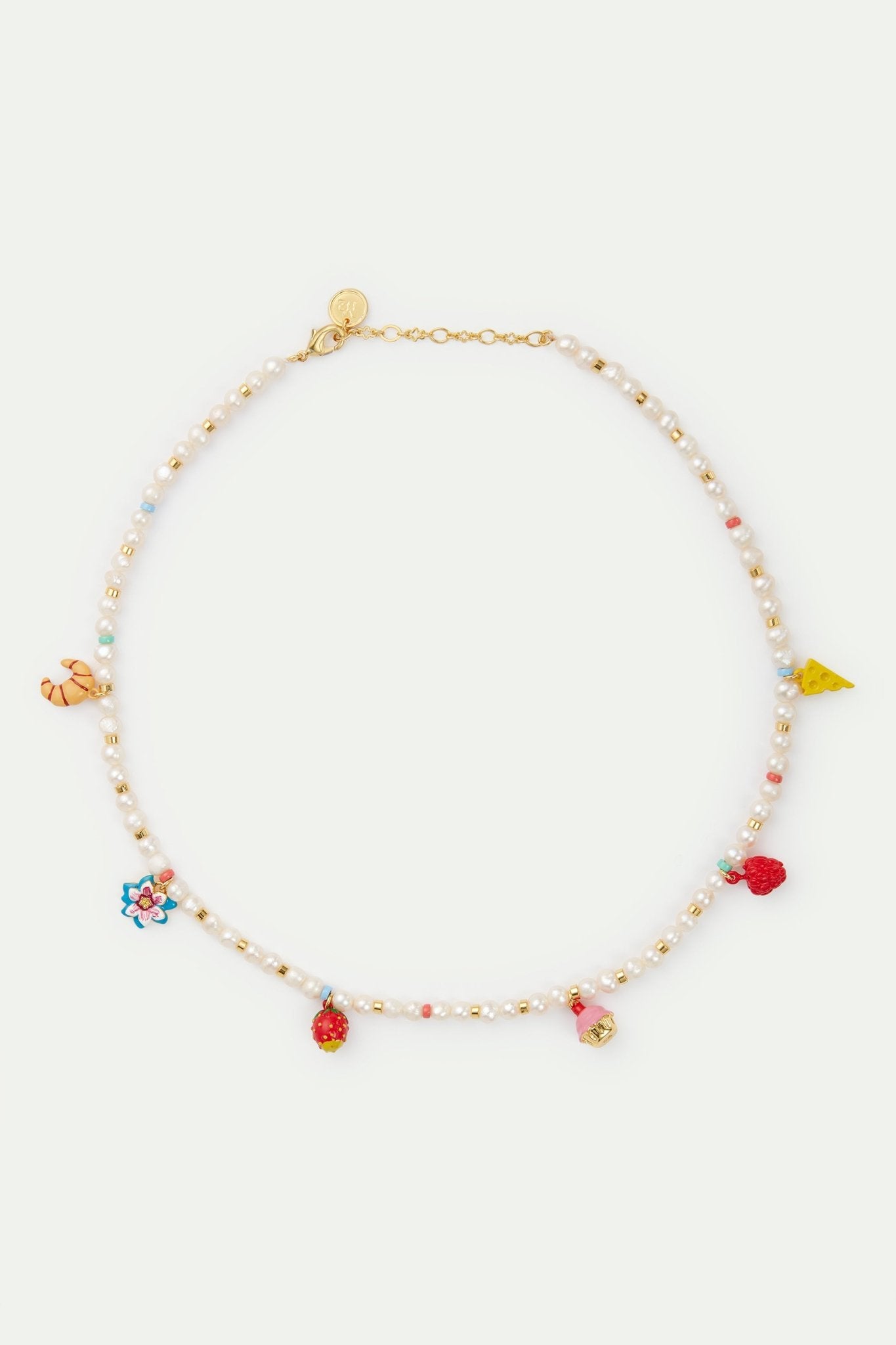 Croisstant, flower, fruits, pastry and cheese charm necklace | AVHP3081 - Les Nereides