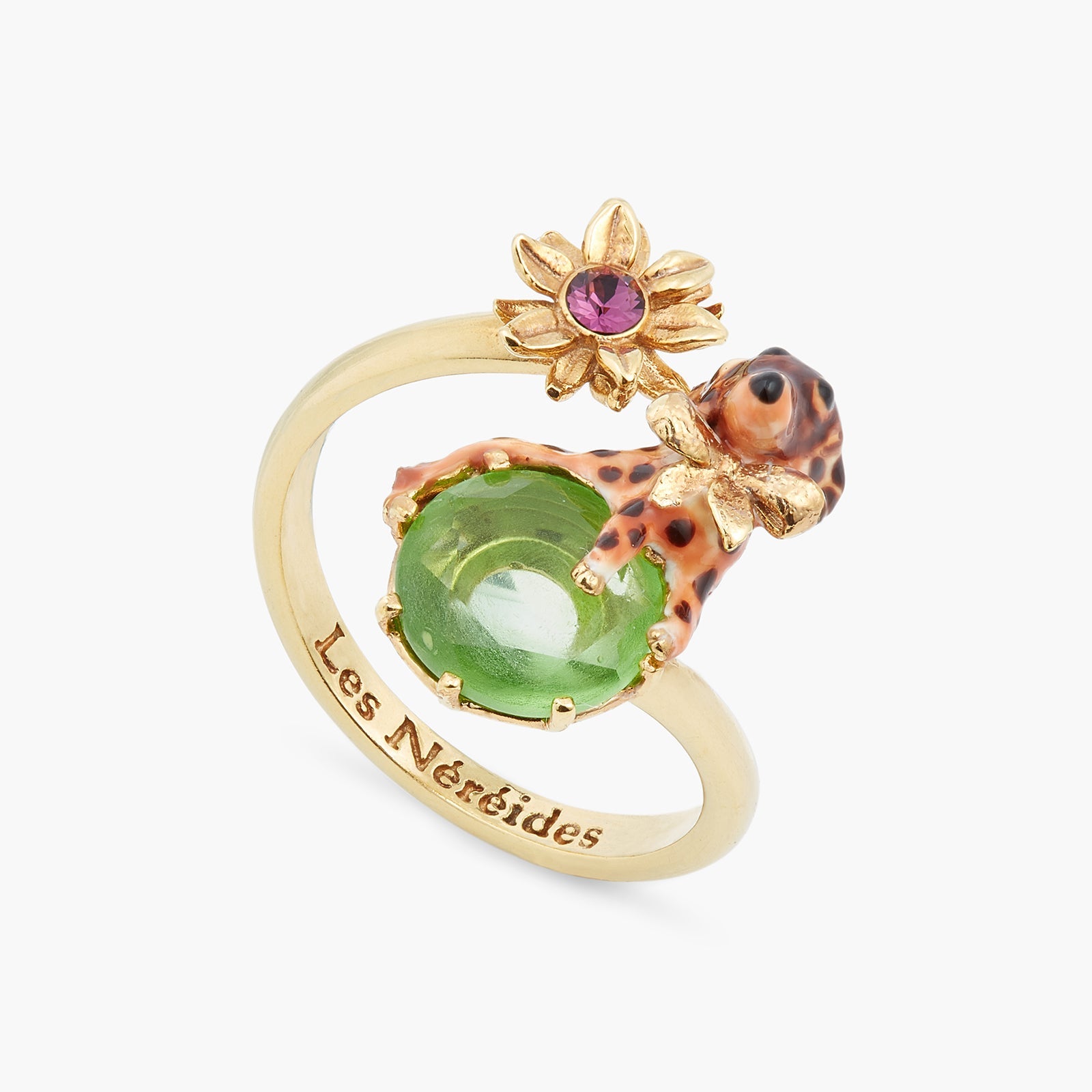 Dachshund And Stone Adjustable Ring | ASLA6021 - Les Nereides