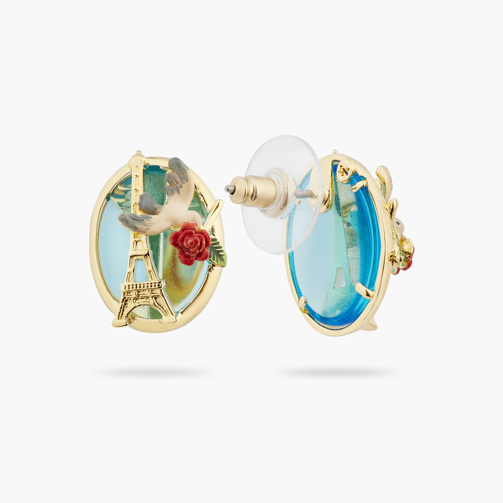 Eiffel Tower, Sparrow And Rose Earrings | ATPA1041 - Les Nereides