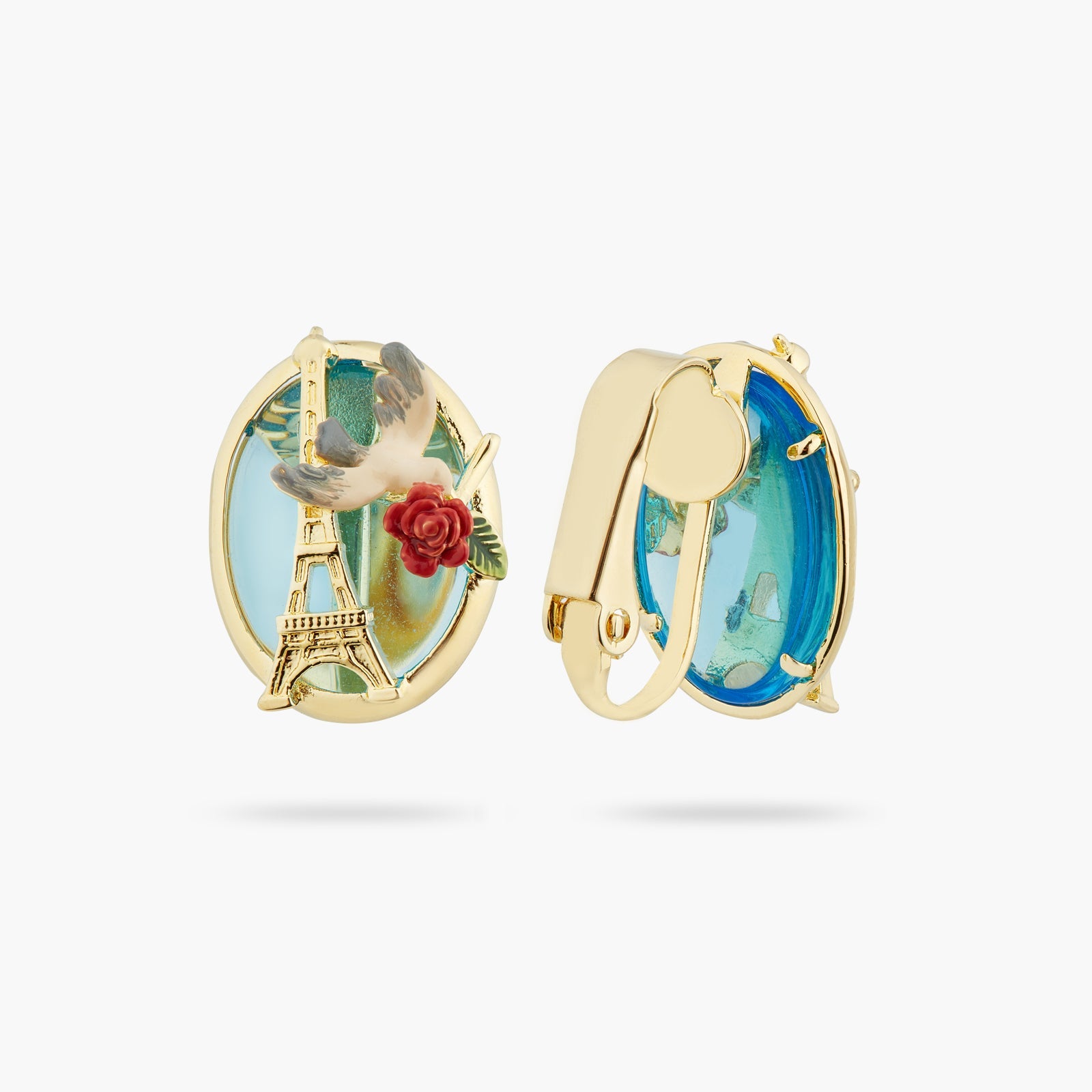 Eiffel Tower, Sparrow And Rose Earrings | ATPA1041 - Les Nereides