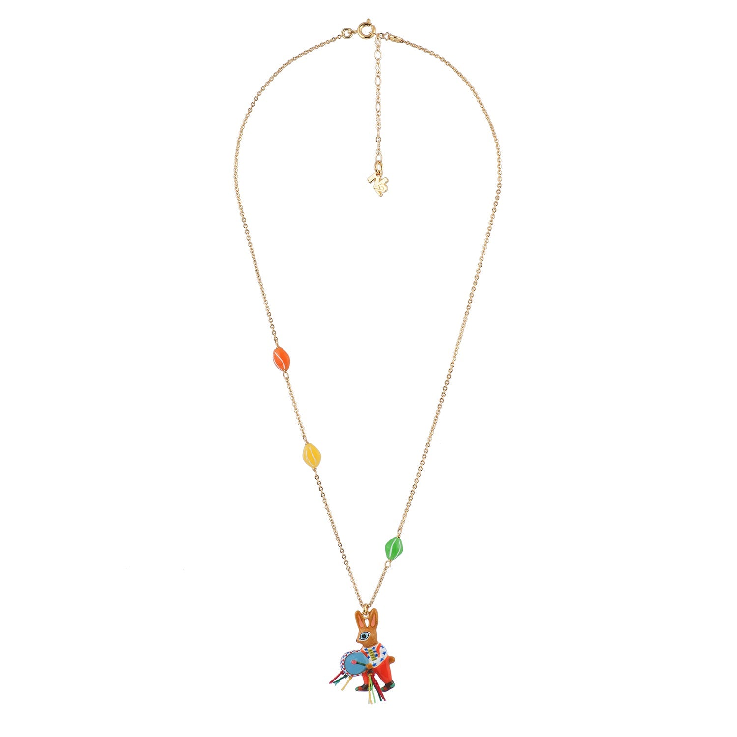 Fanfare Rabbit Playing Drums Necklace | ACFF3021 - Les Nereides