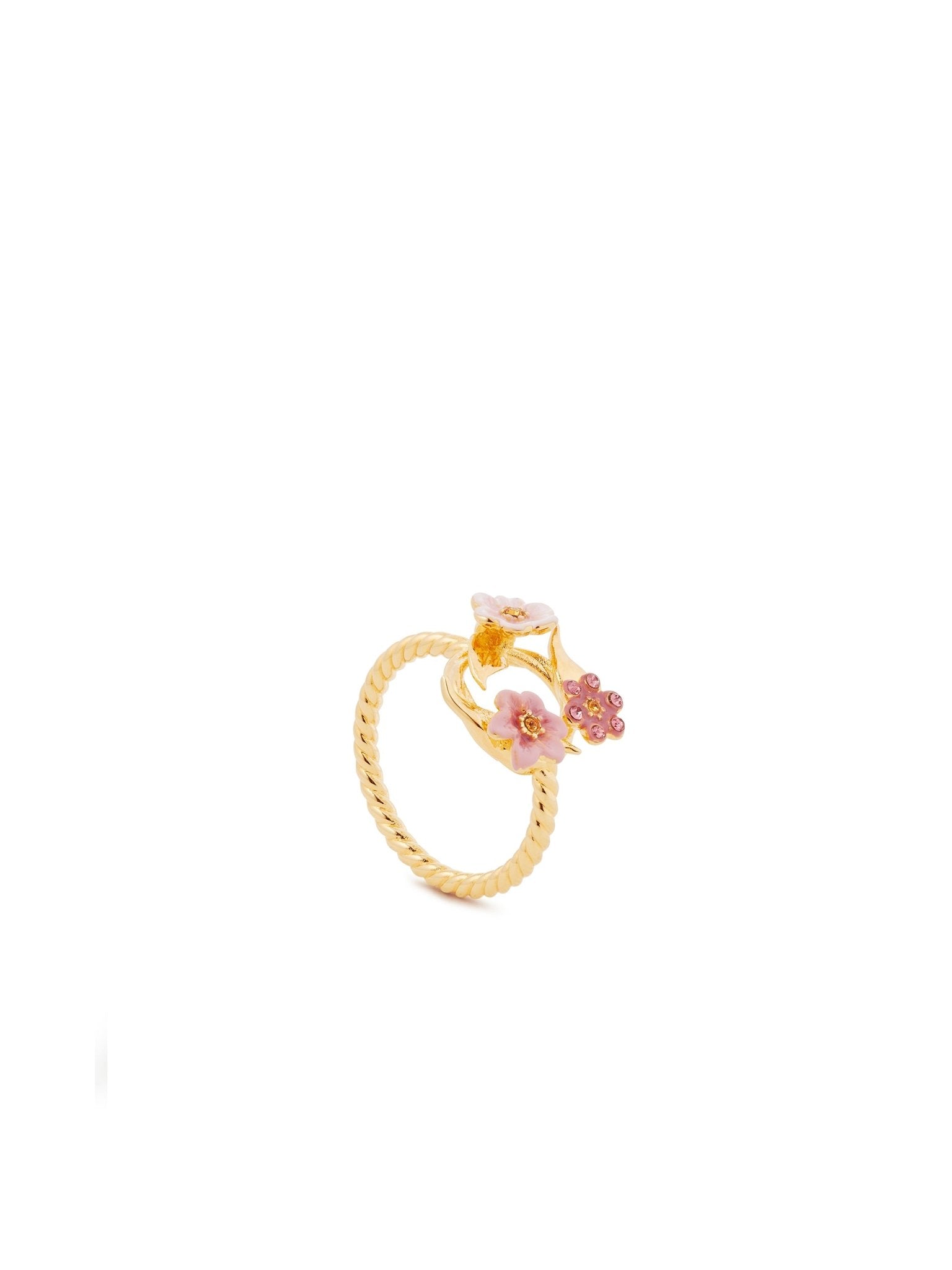 Fine Crown Ring Of Pink Jasmine Flowers | AUSP6031 - Les Nereides