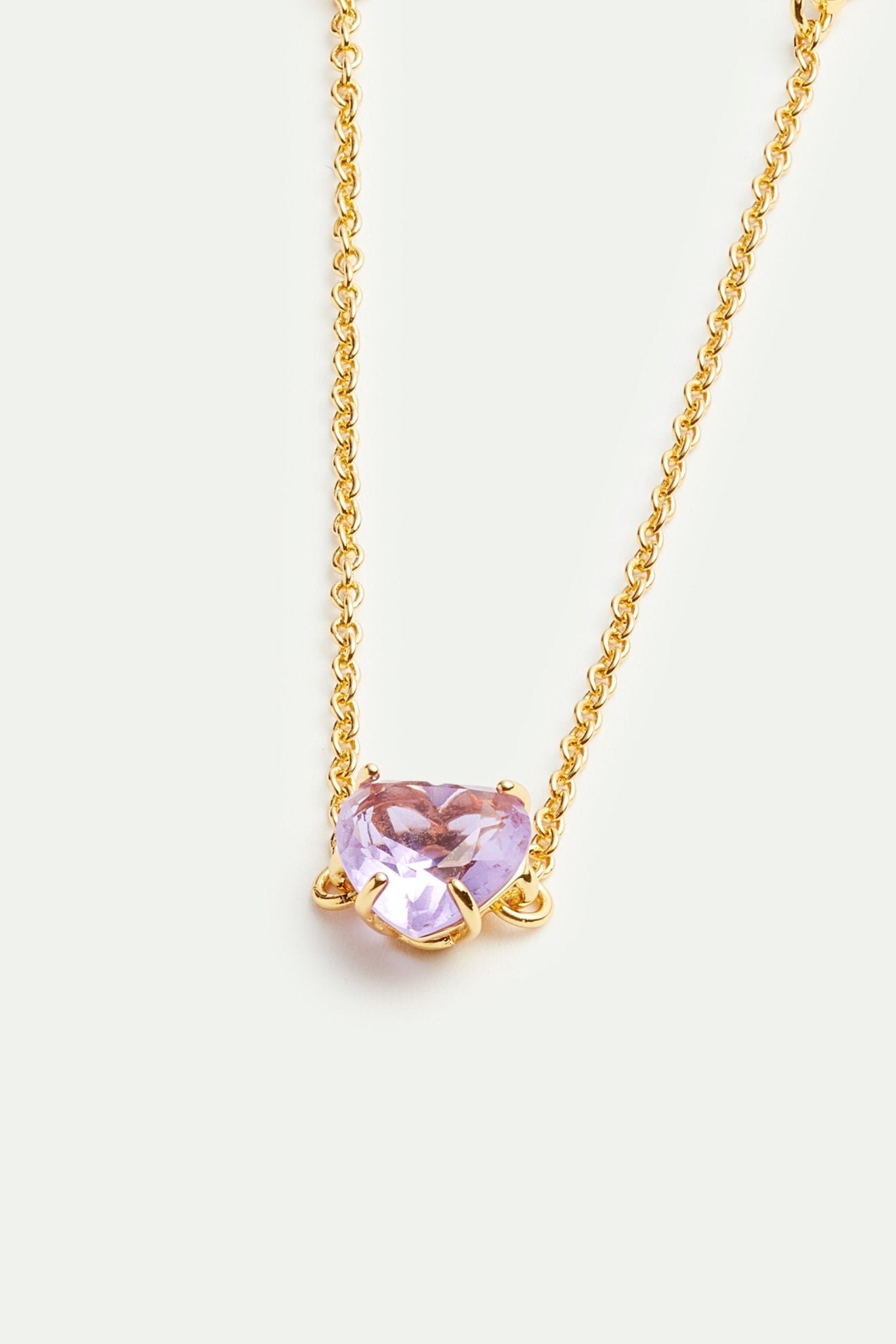 Fine lavender diamantine heart - shaped stone bracelet | AVLD2531 - Les Nereides