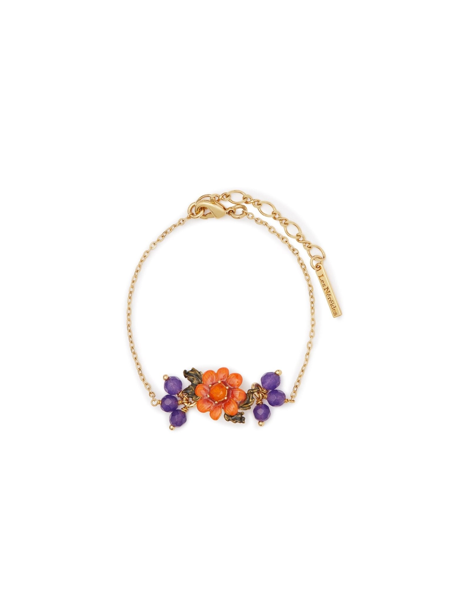Flower And Crystal Beads Fine Bracelet | AUVI2021 - Les Nereides