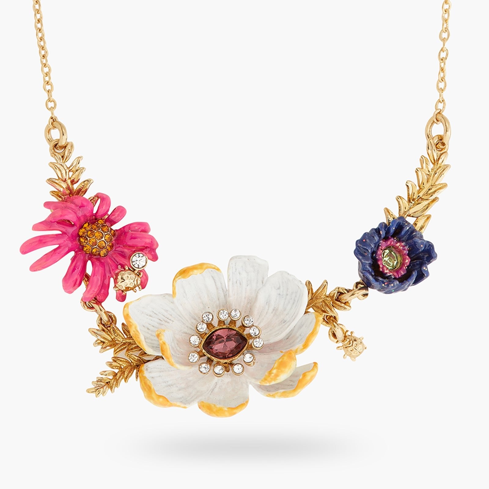 Flower Bouquet Statement Necklace | ATFI3011 - Les Nereides