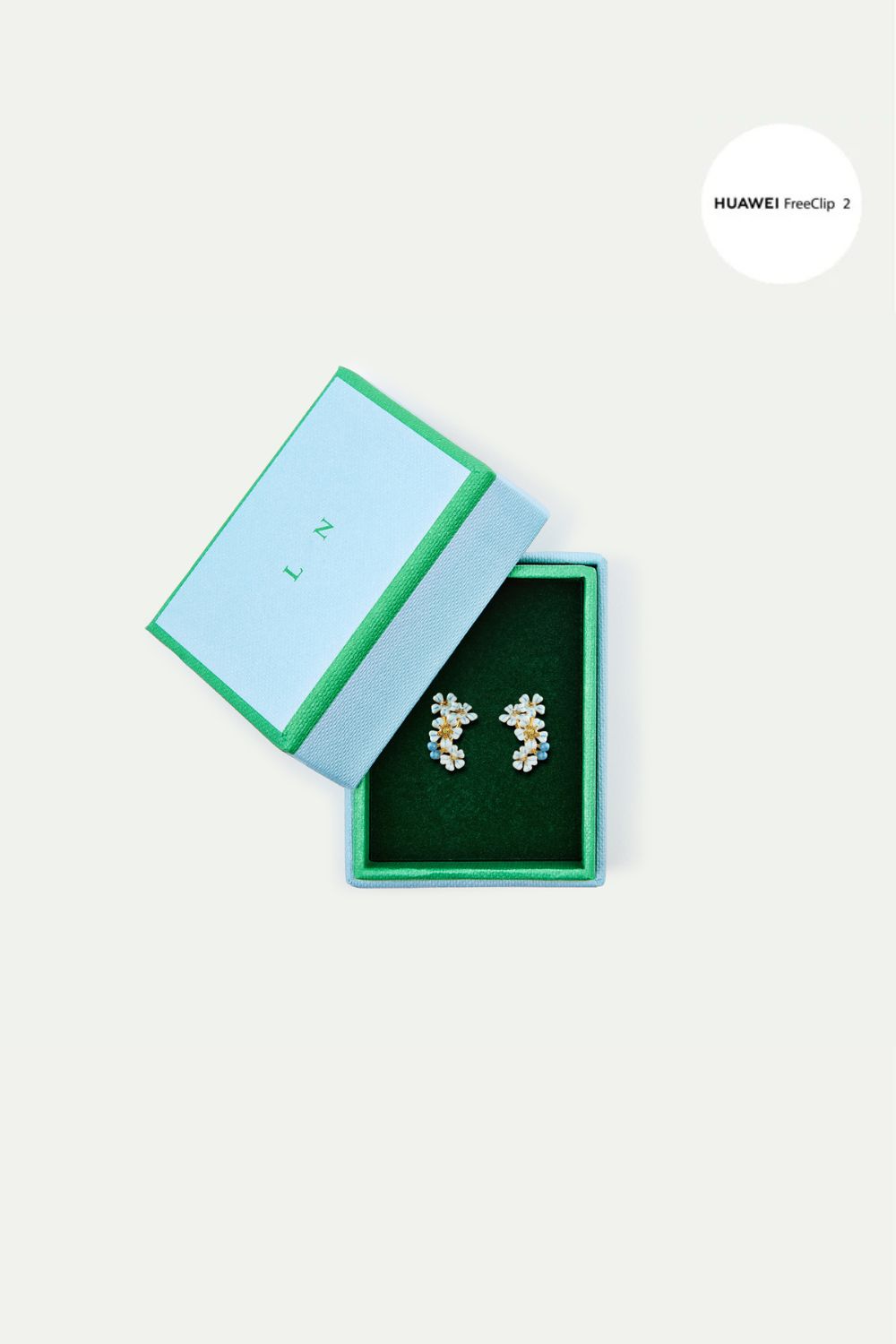Forget-me-not jewelry for HUAWEI FreeClip 2 S earphones | AYHU9091 - Les Nereides Paris