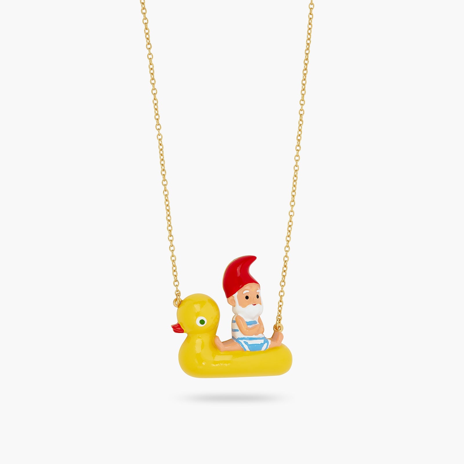 Garden Gnome And Inflatable Duck Ring Statement Necklace | ATCP3011 - Les Nereides