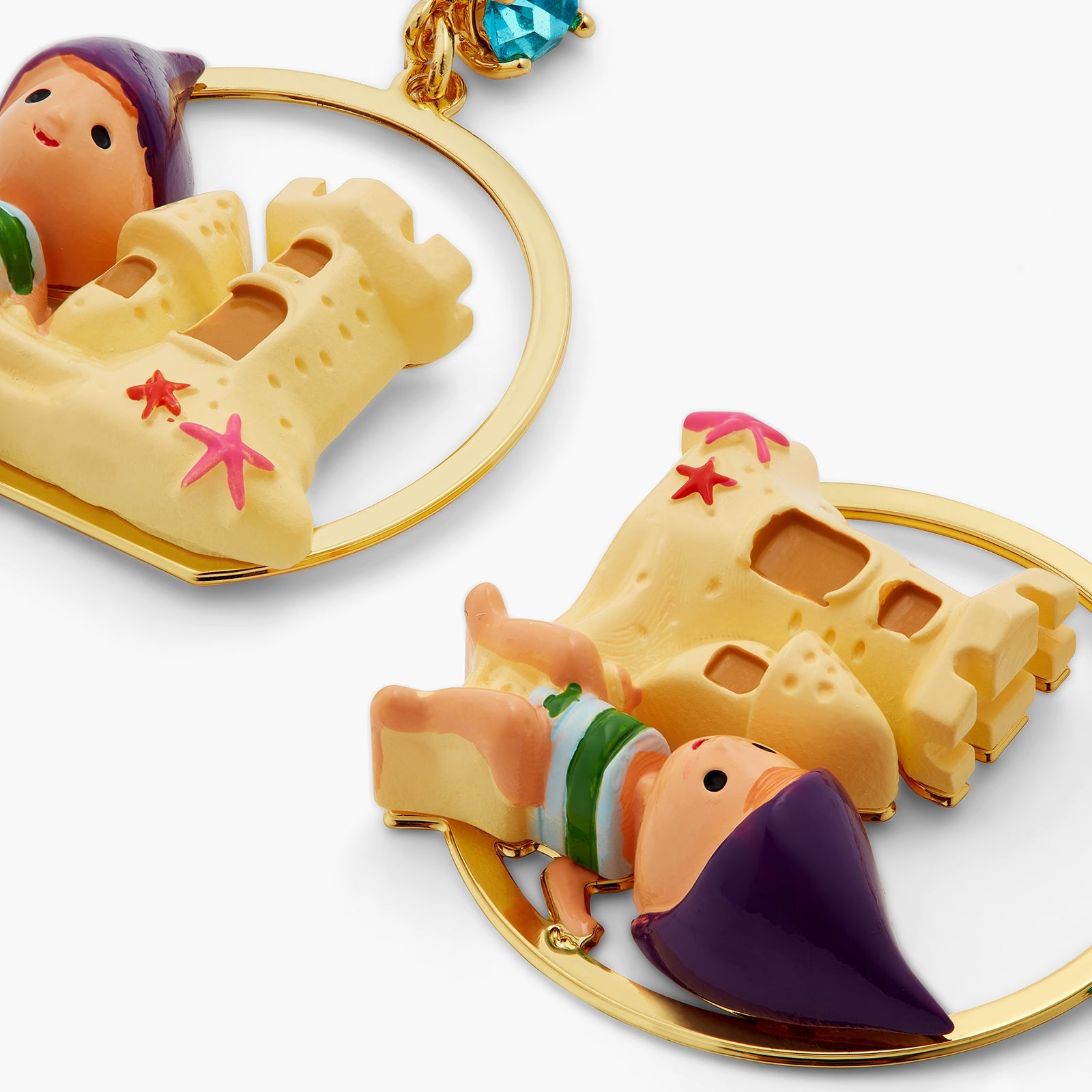 Garden Gnome And Sandcastle Earrings | ATCP1021 - Les Nereides