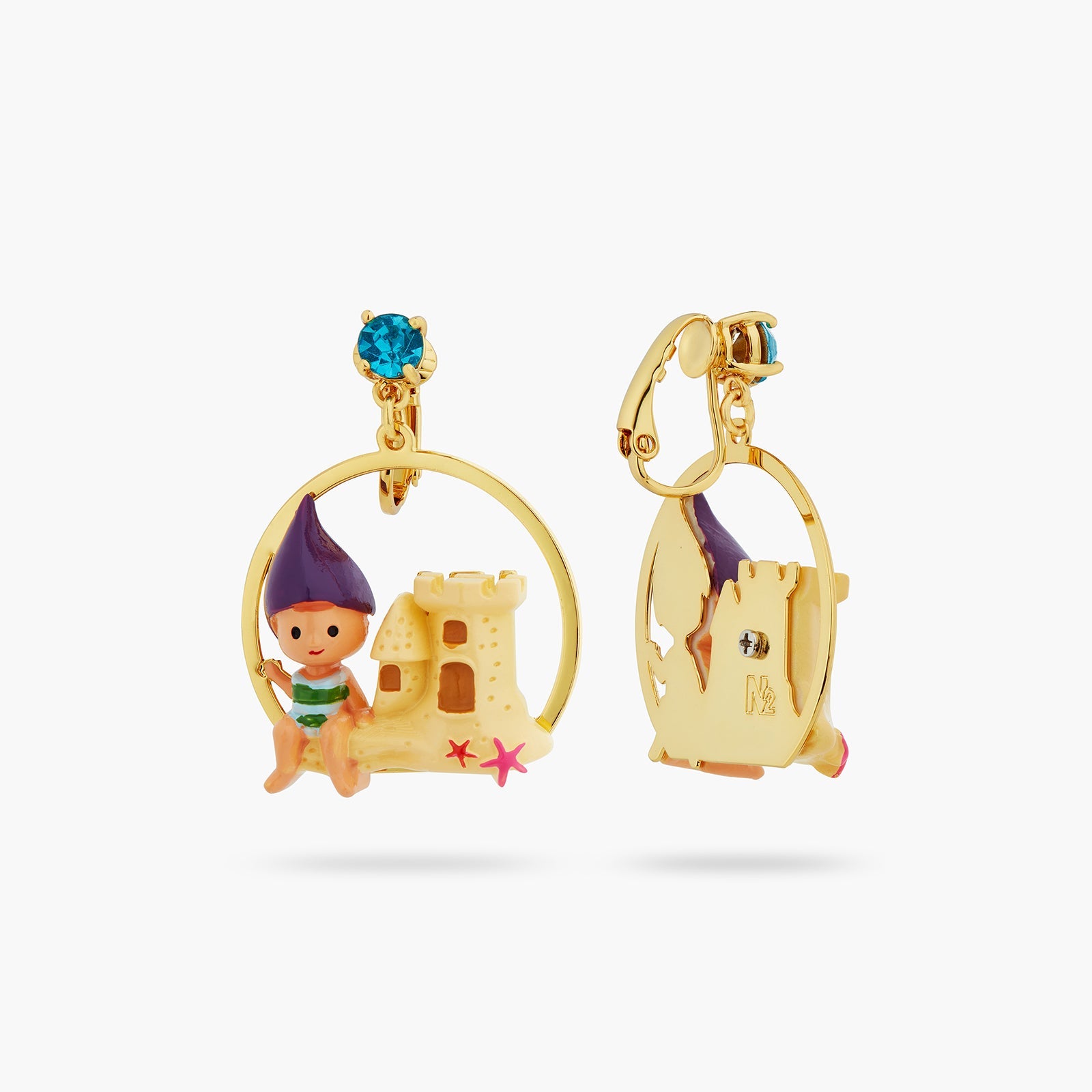 Garden Gnome And Sandcastle Earrings | ATCP1021 - Les Nereides