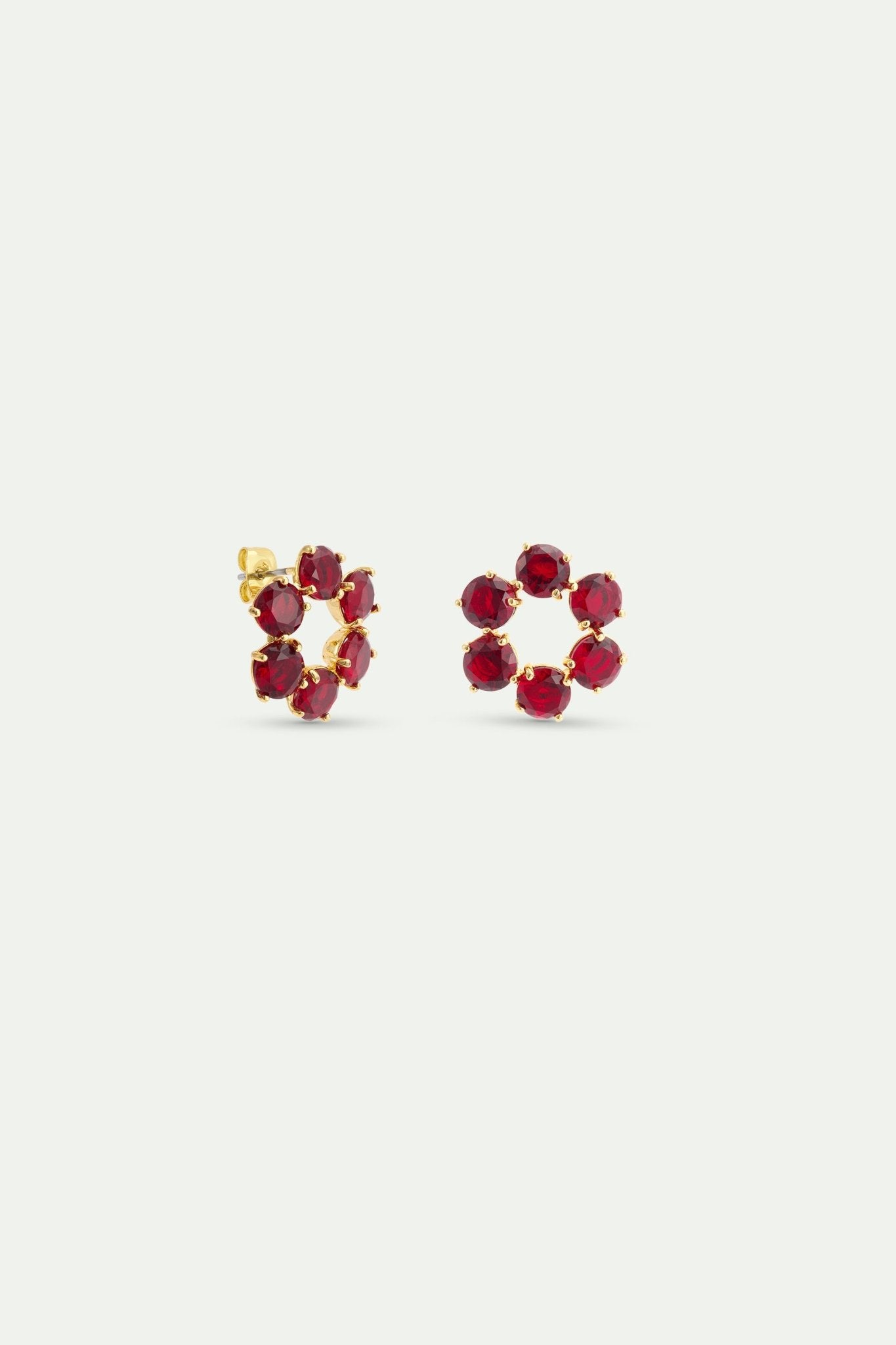 Garnet Red Six - Stone Earrings | AYLD1423 - Les Nereides