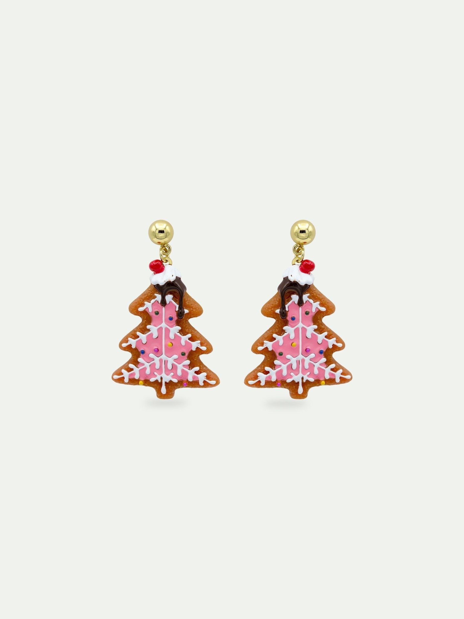 Gingerbread Christmas Tree Earrings | AWHG1161 - Les Nereides