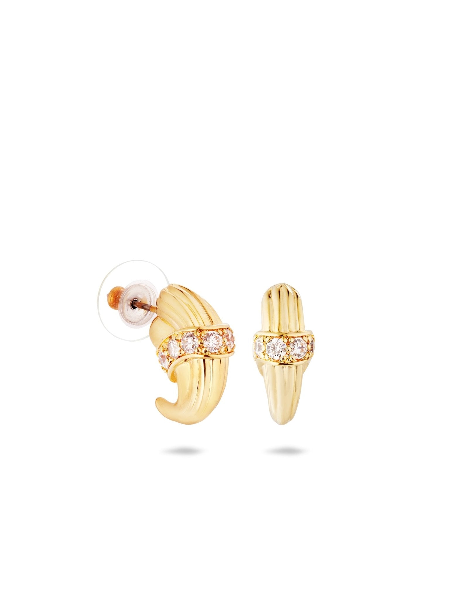 Gold And Crystal Earrings | AUNB1051 - Les Nereides
