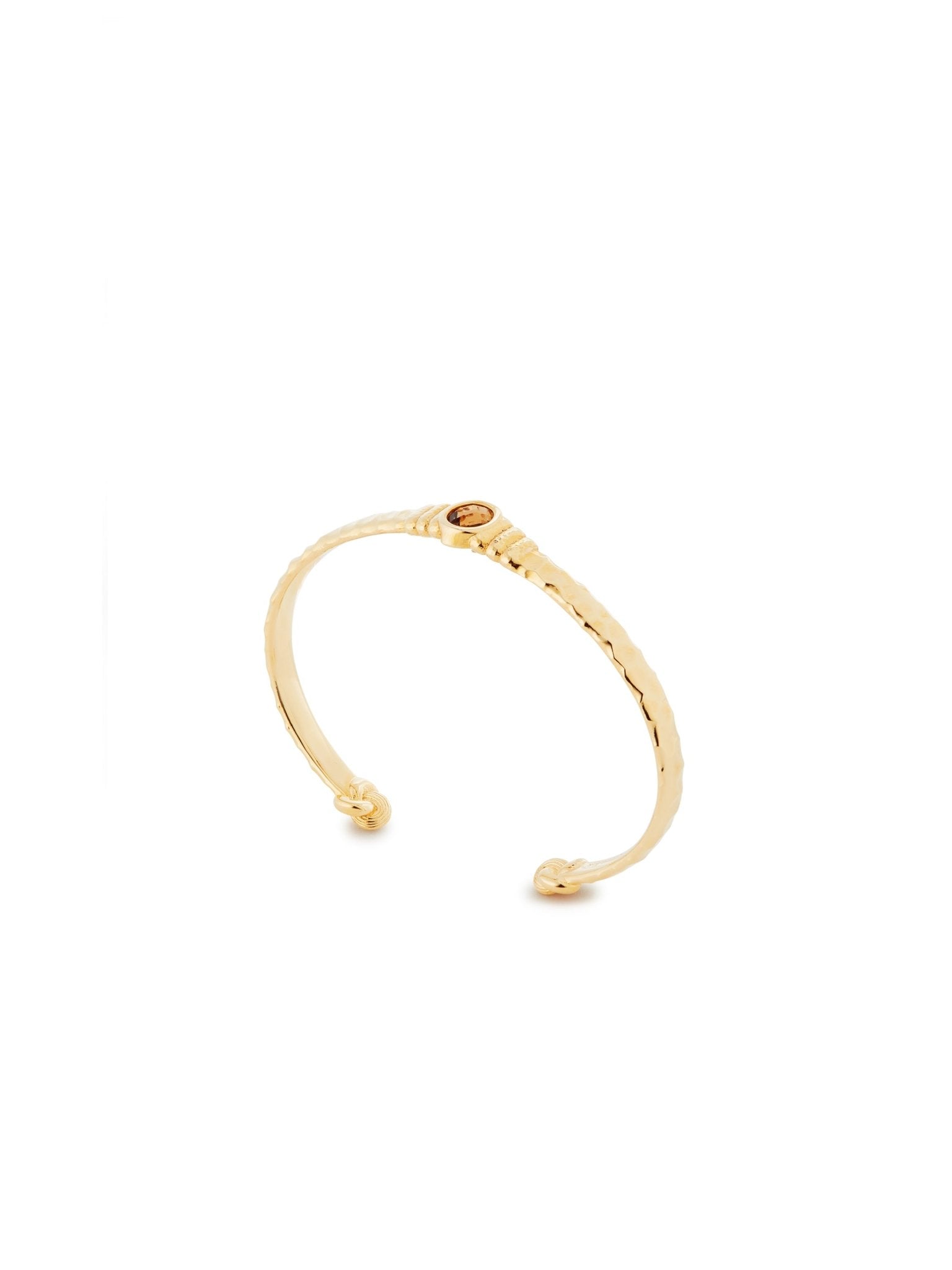 Gold And Faceted Crystal Cuff Bracelet | AUNB2011 - Les Nereides