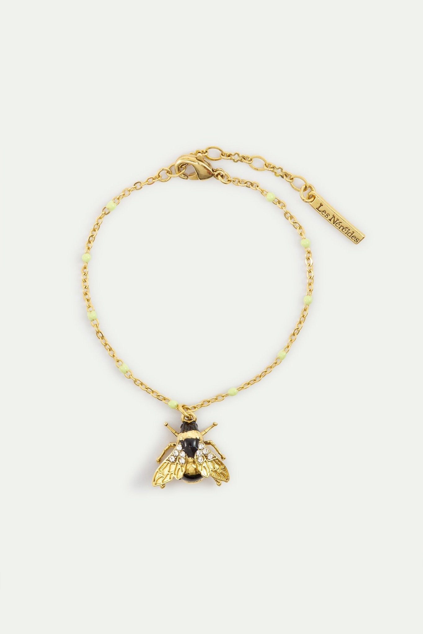 Gold Bee And Crystal Bracelet | AYLA2071 - Les Nereides