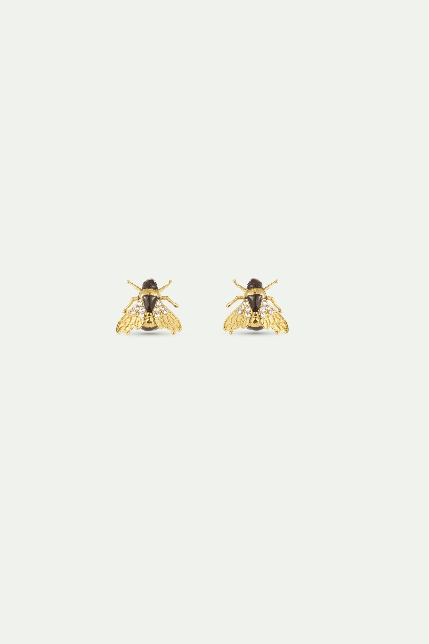 Gold Bees And Crystal Earrings | AYLA1041 - Les Nereides Paris
