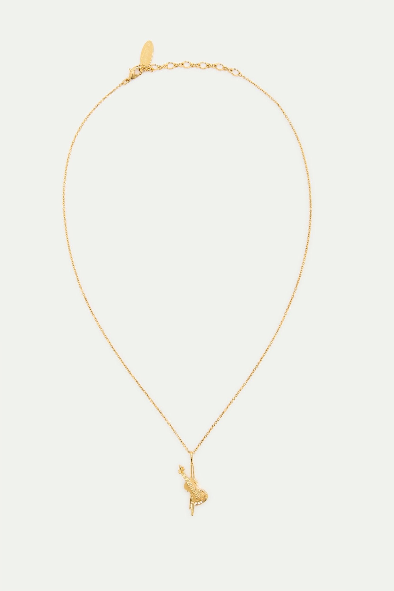 Gold Cello Pendant Necklace | AXOP3021 - Les Nereides