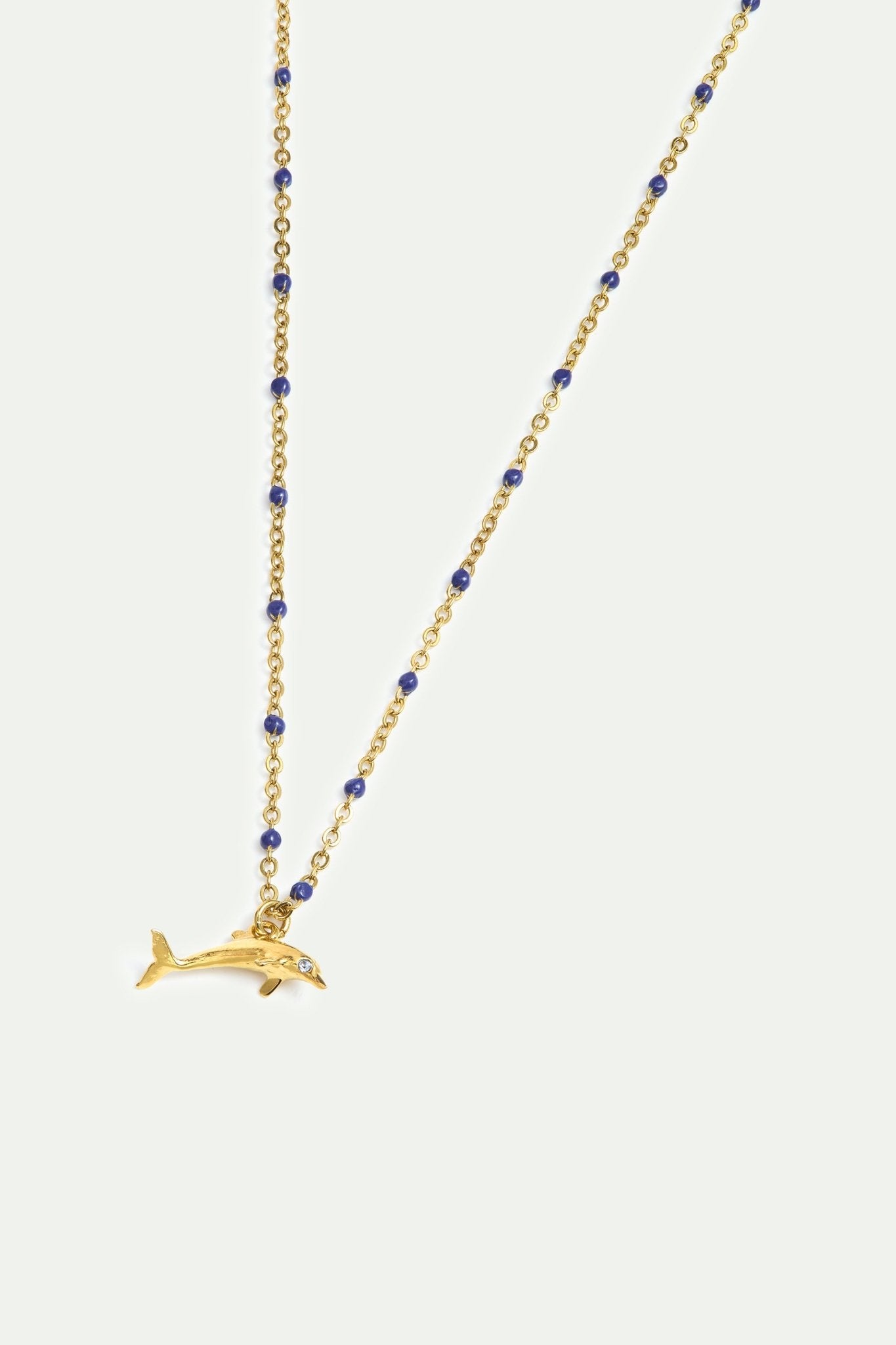 Gold Dolphin Pendant Necklace | AYLA3051 - Les Nereides Paris