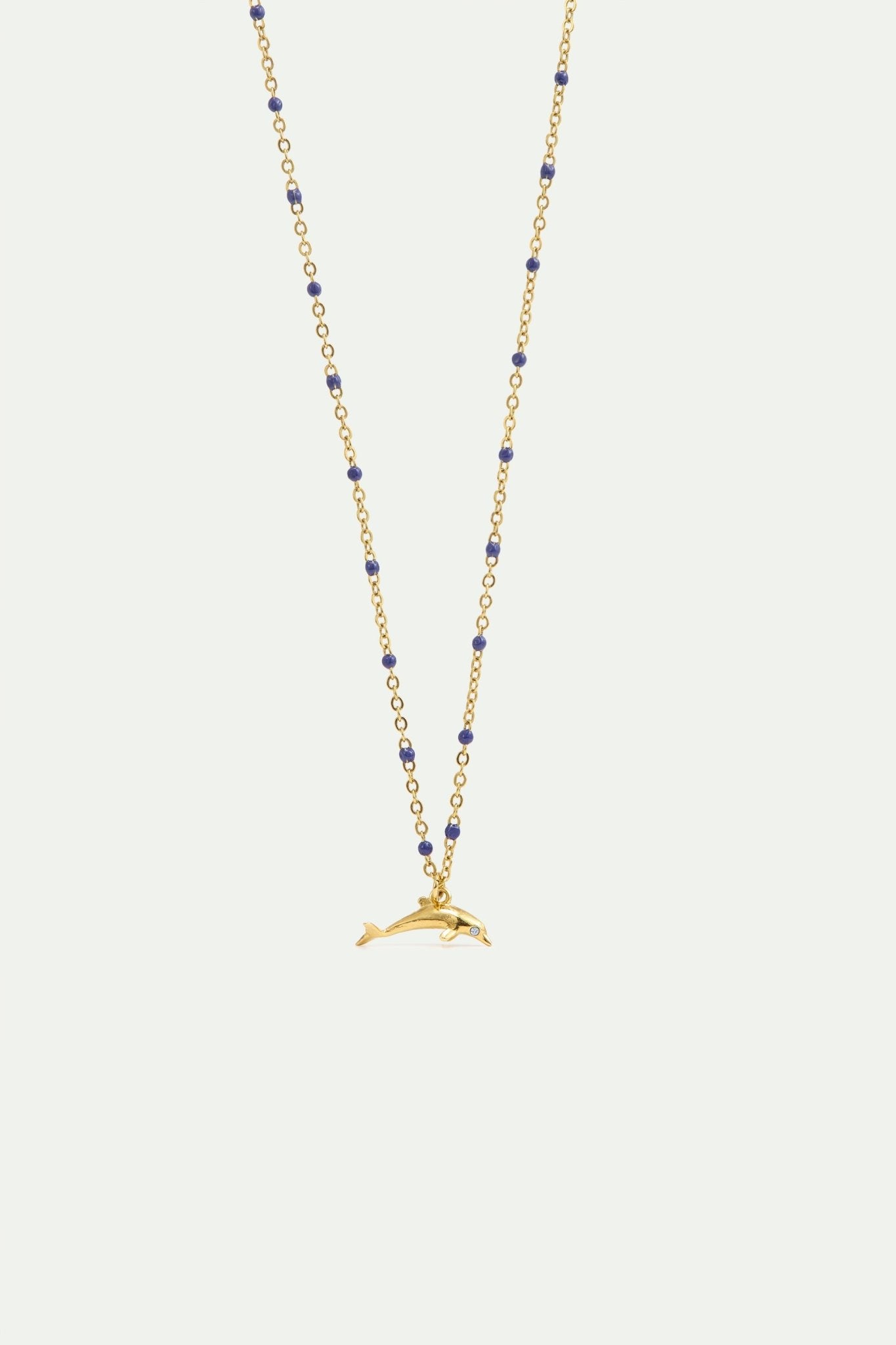 Gold Dolphin Pendant Necklace | AYLA3051 - Les Nereides Paris
