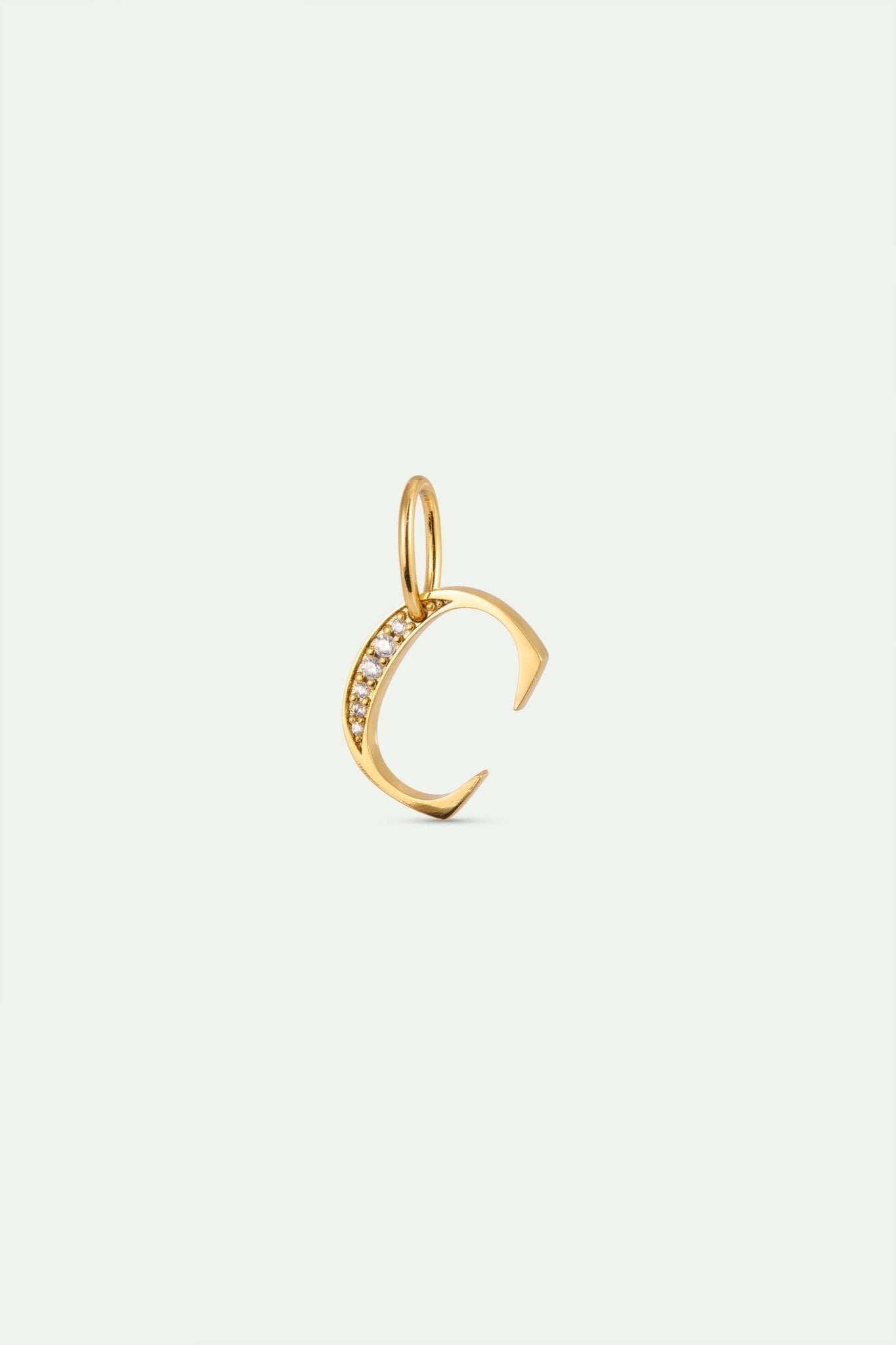 Gold Letter C Pendant With Crystals | AYAB4031 - Les Nereides