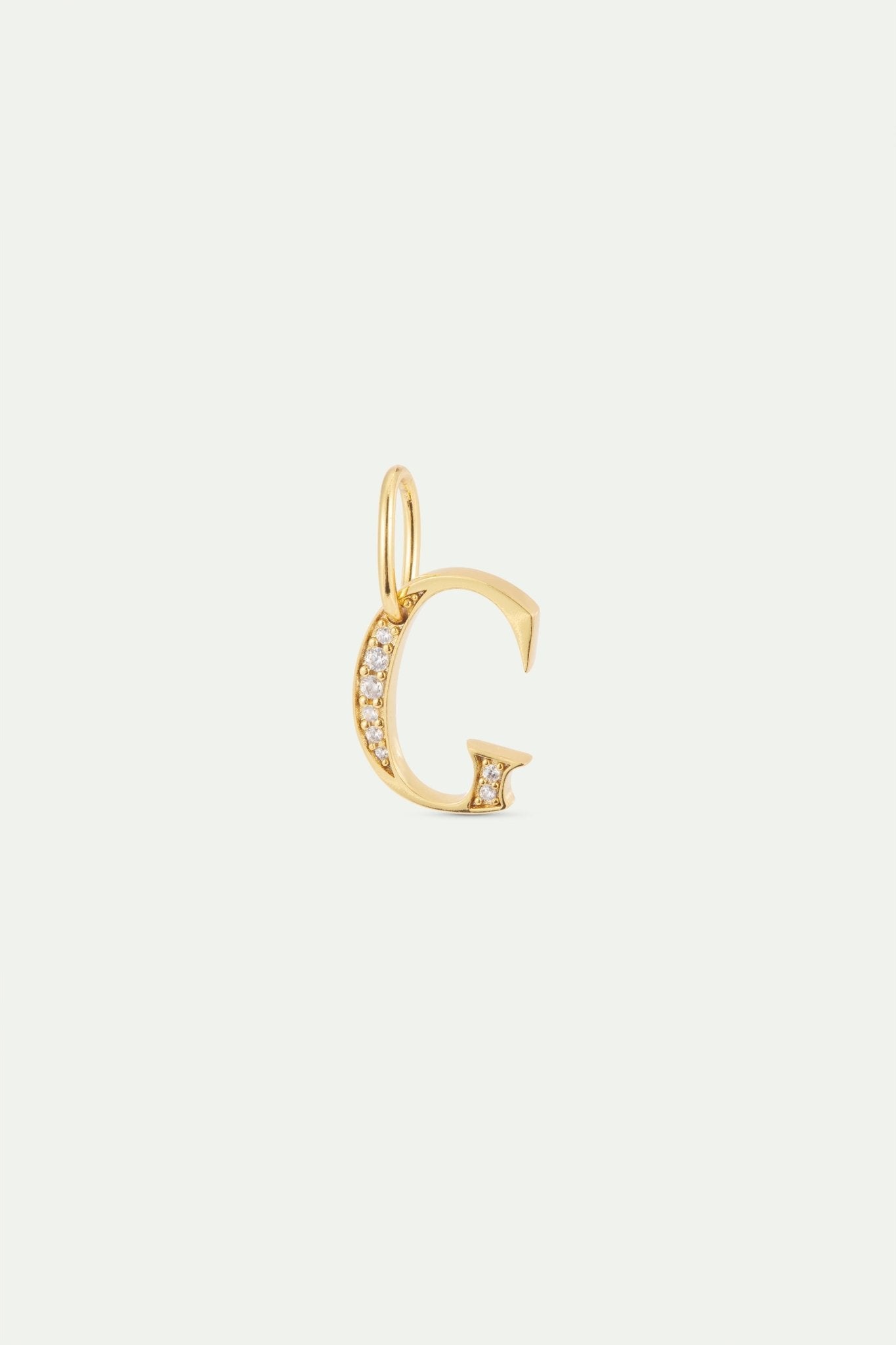 Gold Letter G Pendant With Crystals | AYAB4071 - Les Nereides