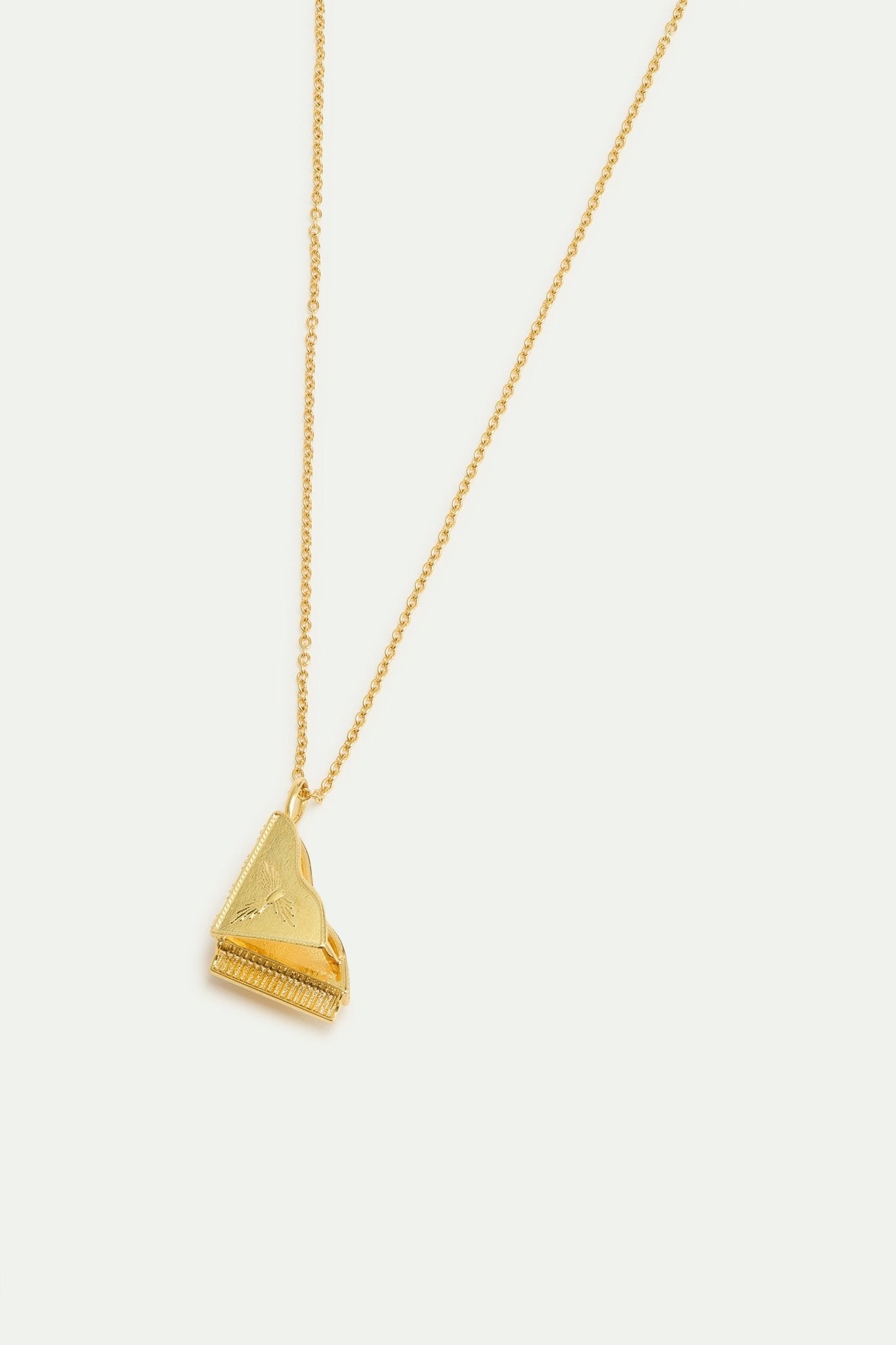 Gold Piano Pendant Necklace | AXOP3041 - Les Nereides