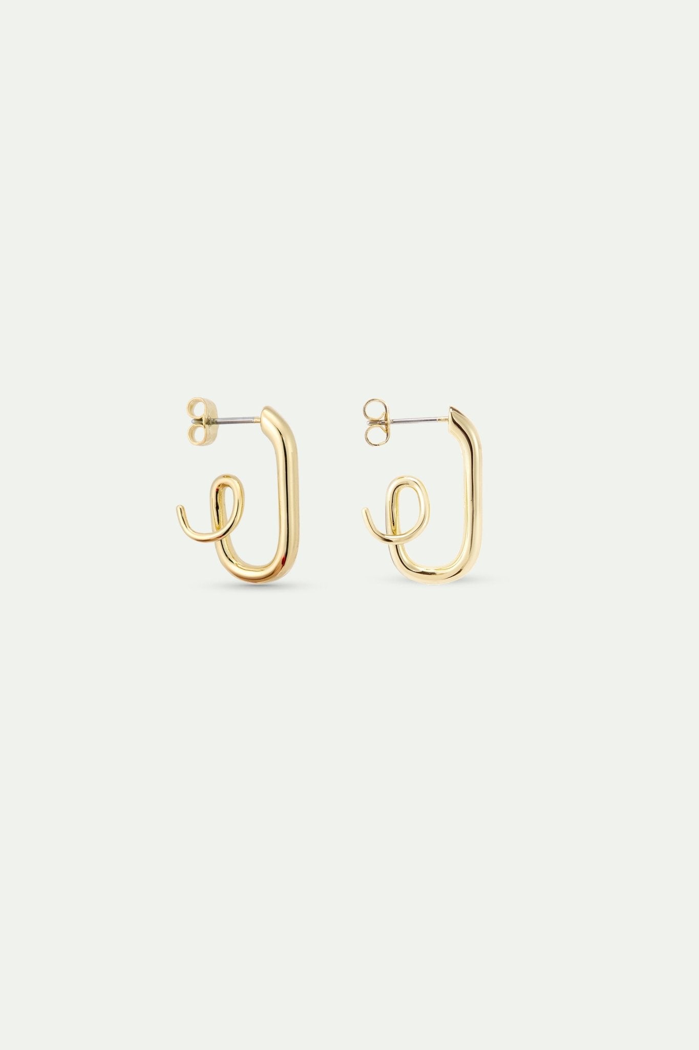 Gold Post Hoop Earrings | AYPE1011 - Les Nereides