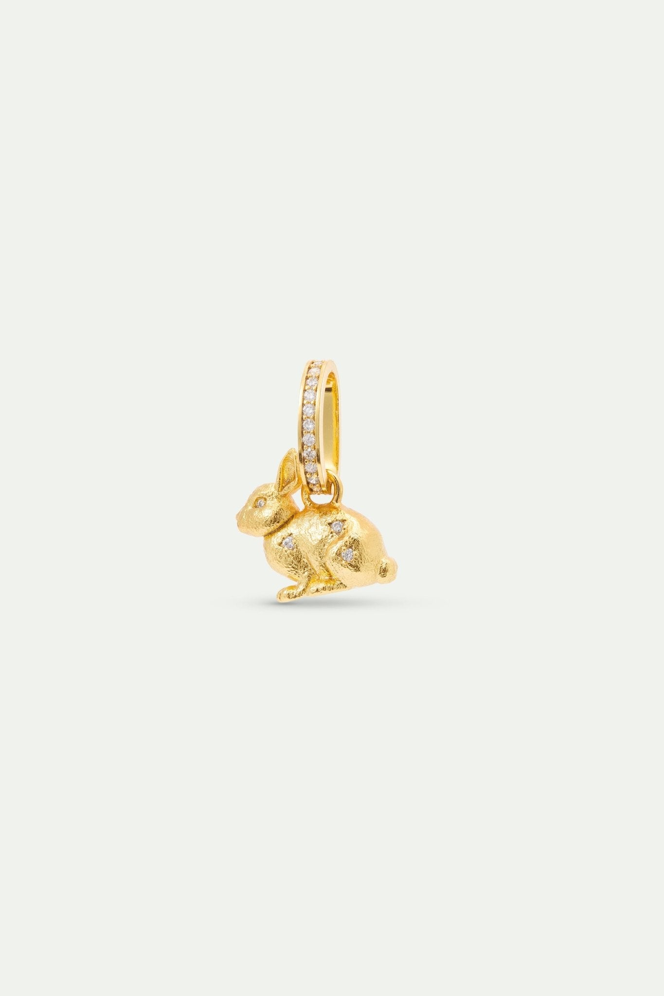 Gold Rabbit Pendant With Crystals, Gentleness And Wisdom | AYAC4041 - Les Nereides Paris
