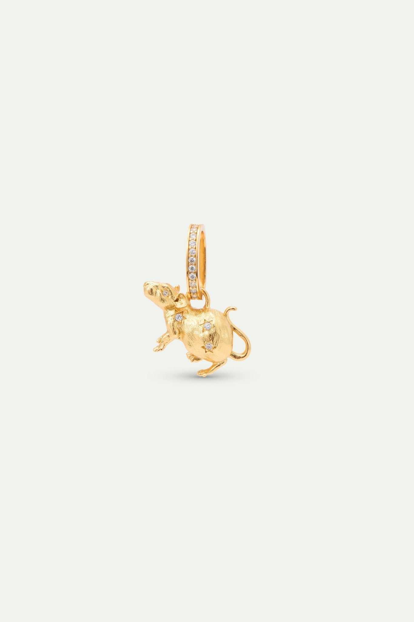 Gold Rat Pendant With Crystals, Liveliness And Ingenuity | AYAC4011 - Les Nereides Paris
