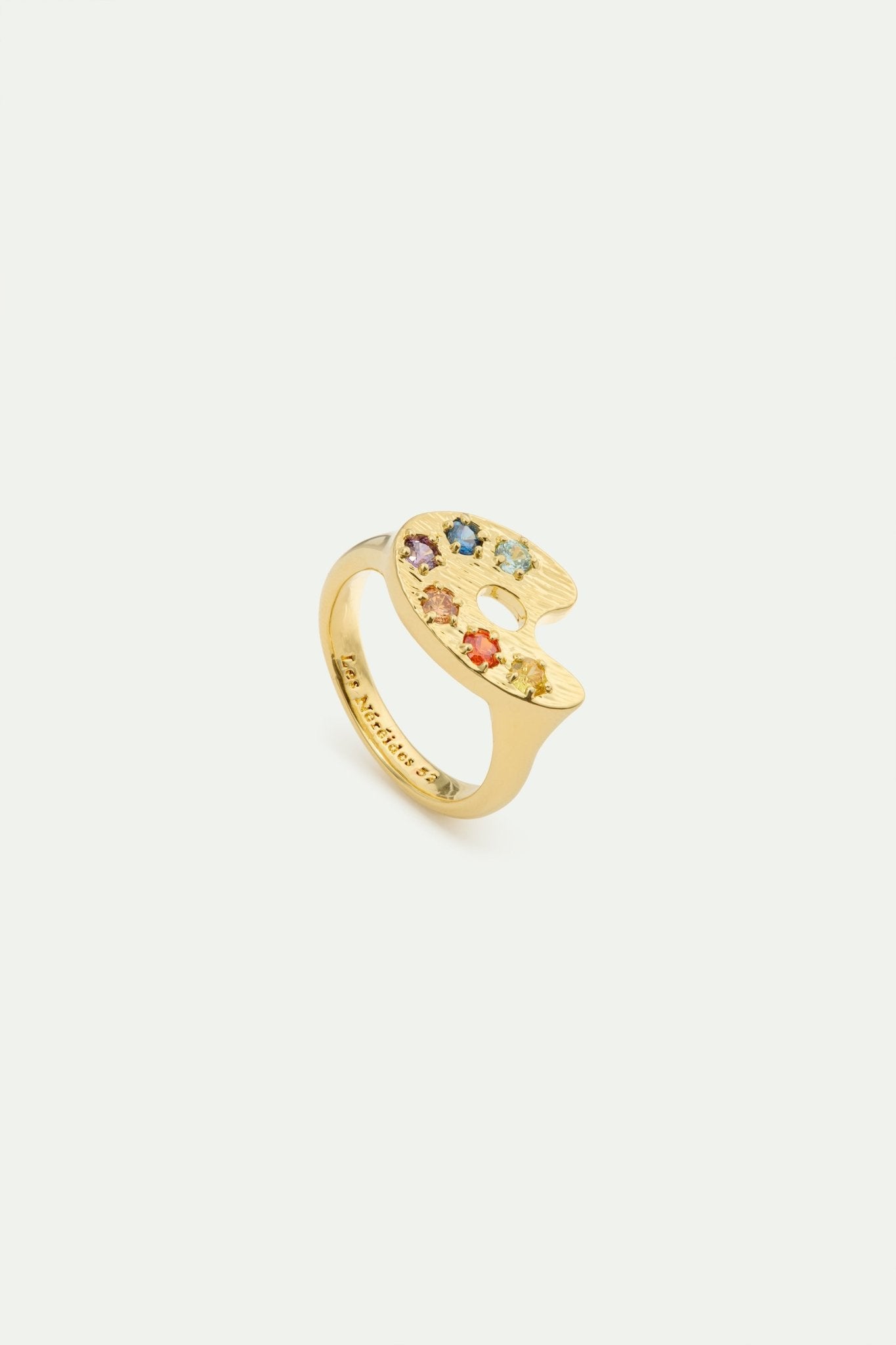 Golden painter palette ring | AVIP6011 - Les Nereides